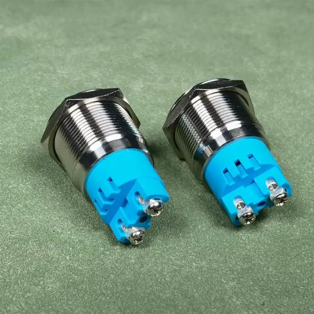 2 Pack DC 12V 22mm IP65 Waterproof Stainless Steel Red LED Indicator Light With 90dB Buzzer And Lamp For Electrical Control Panel DIY Projects Ideal For Marine Dashboards Machinery And Control Systems Outdoor Ready - Image 4