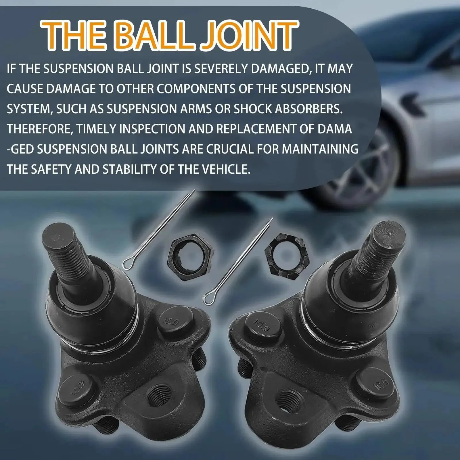 2 Pack Front Lower Ball Joint Set For Toyota Celica 2000-2005, Corolla 1996-2008, RAV4 2001-2005, Prius 2016-2019, Prius Prime 2017-2019 Replacement Suspension Parts OEM-Grade - Image 2