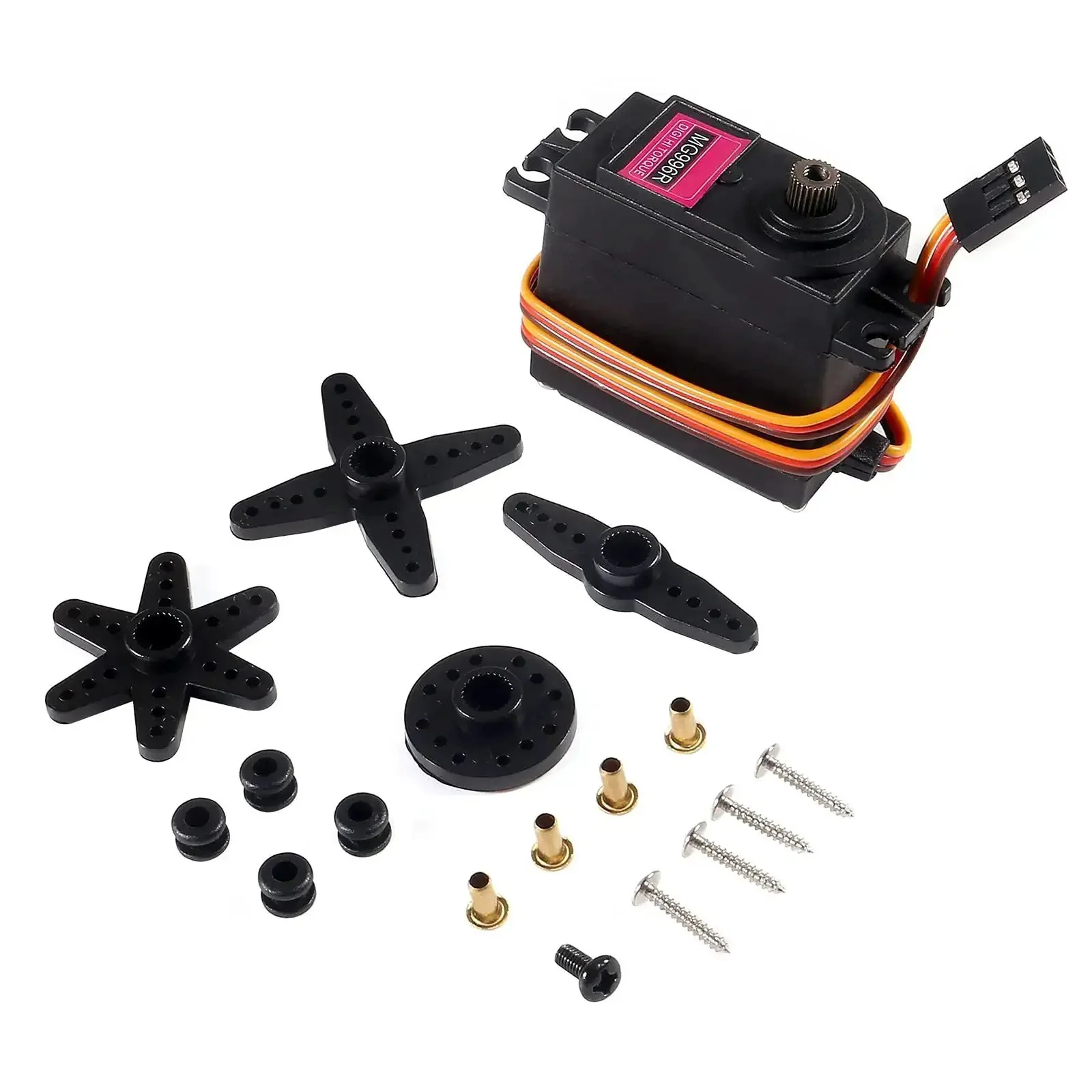 2 Pack MG996R Metal Gear Servo Motors, 180 Degree Swing, Digital High Speed Torque For RC Cars Boats Helicopters And Smart Robots, 12kg/cm At 6V And 13kg/cm At 7.2V, 300mm Lead - Image 5