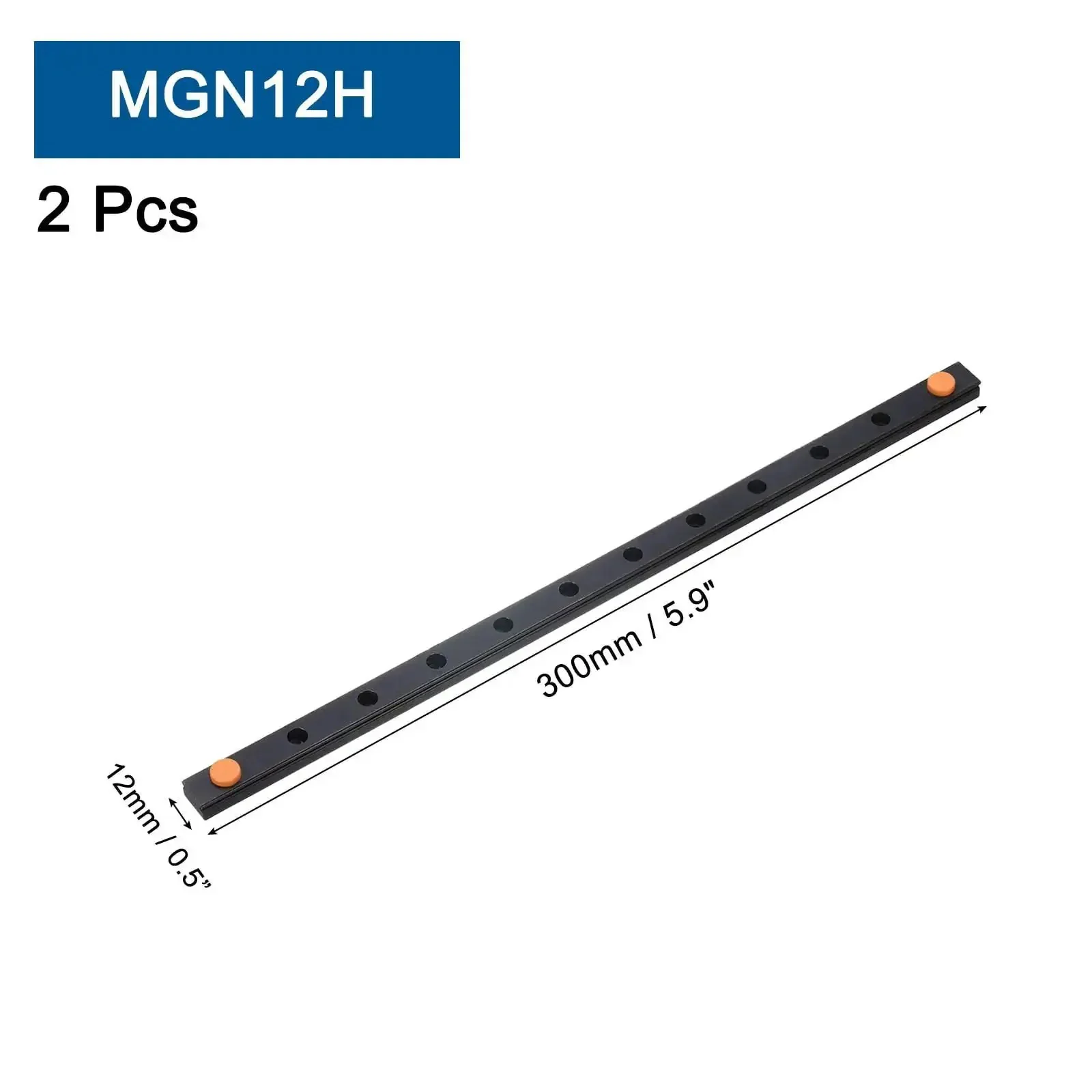 2 Pack MGN12 300mm Linear Guide Rail Set For MGN12H Carriage Block Bearing Steel Rails Built For Smooth Precise Sliding In DIY 3D Printers And CNC Machines Ideal Replacement Parts For Better Motion - Image 7
