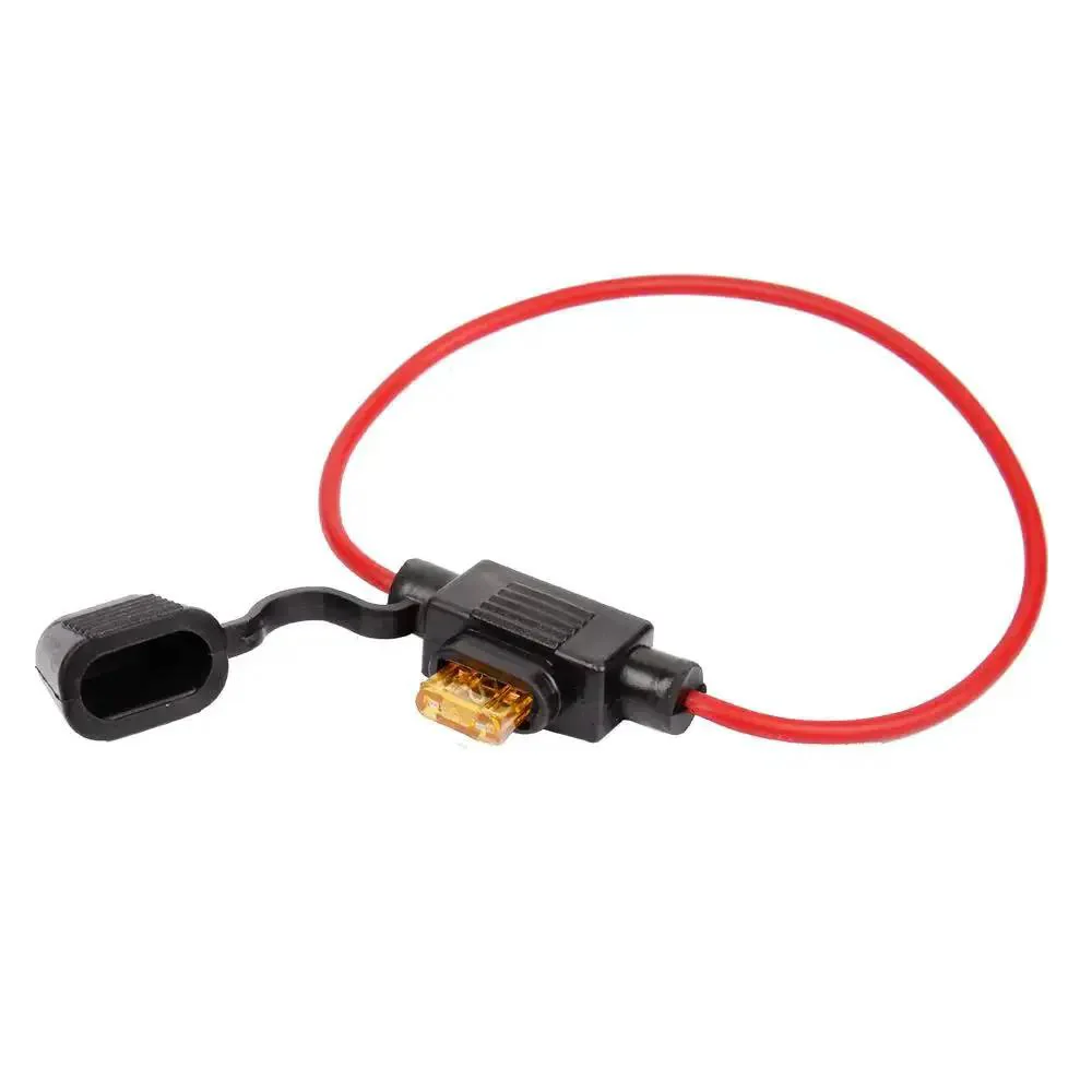 2 Pack Mini Blade Fuse Holders Waterproof Inline Pigtail Harness For Cars, 18 Gauge Wiring, Includes 5A ATM Fuses, Weatherproof, Easy Install, Durable Copper Conductor - Image 2