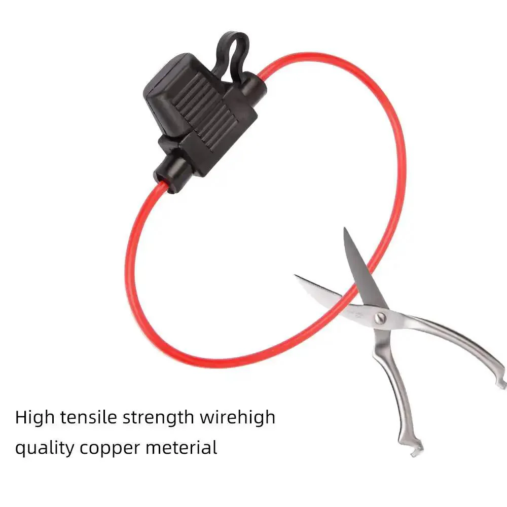 2 Pack Mini Blade Fuse Holders Waterproof Inline Pigtail Harness For Cars, 18 Gauge Wiring, Includes 5A ATM Fuses, Weatherproof, Easy Install, Durable Copper Conductor - Image 6