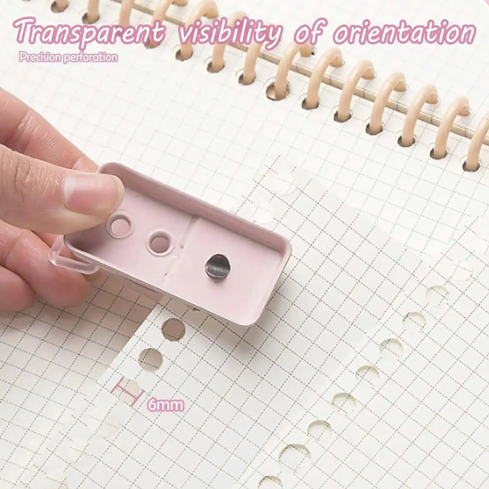 2 Pack Mini Hole Punch 6mm Circle Holes Ultra Compact 10 Sheet Capacity Pocket Sized Puncher For Paper Card Stock Index Cards Chipboard And Crafts Pink And Purple - Image 3
