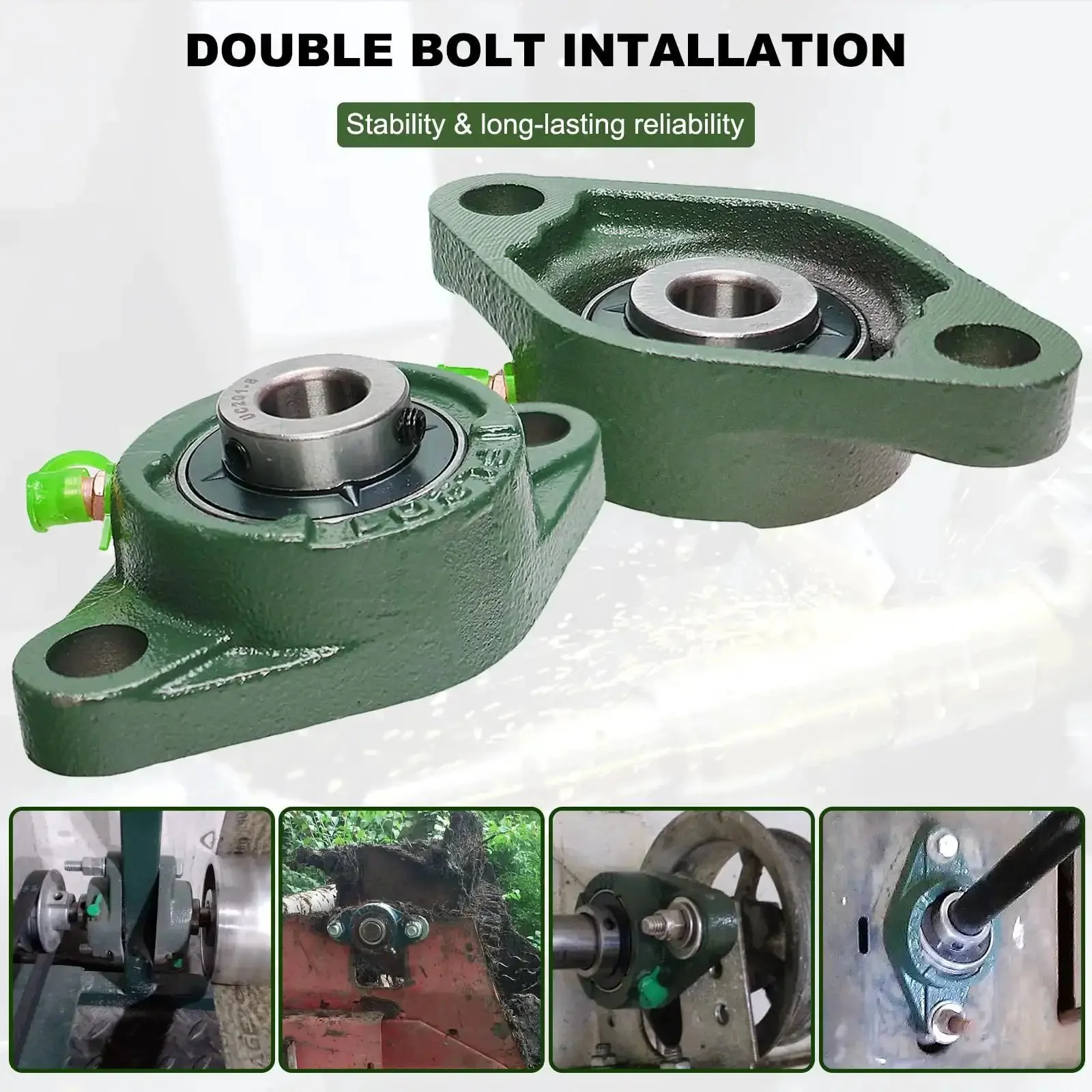 2 Pack Pillow Block Bearings With Flange Mount, Self Aligning, One Half Inch Bore, Steel Bearings, Low Friction And Low Noise, Smooth Operation And Reliable Load Handling, Reduces Maintenance Costs - Image 3