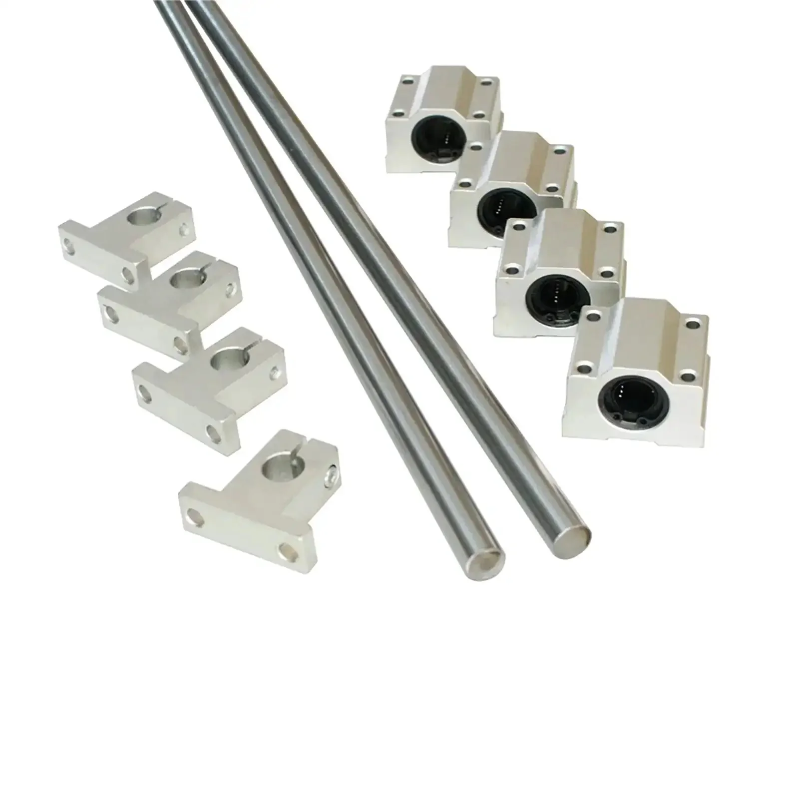 2 Pack Pro Grade Linear Rail Kit 500mm With 12mm Dia Ball Bearing Slide Bushing And 500mm Linear Shaft Optical Axis Rod Rail Support Set For Smooth Low Noise Movement On CNC Or DIY Machines - Image 7