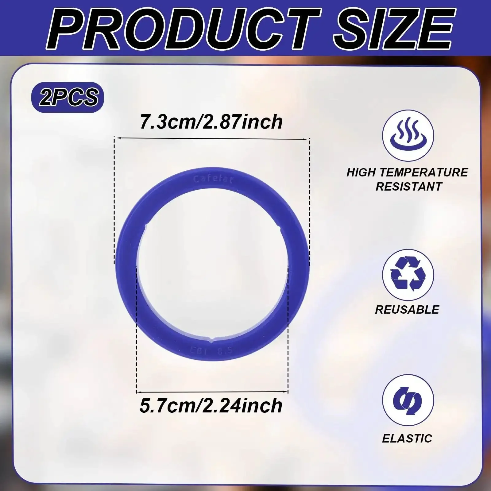2 Pack Silicone Group Head Gaskets For E61 Espresso Machines Group Heads And Portafilters 8.5mm Blue Durable BPA Free High Temperature Resistant Easy Swap For Quick Replacements - Image 7