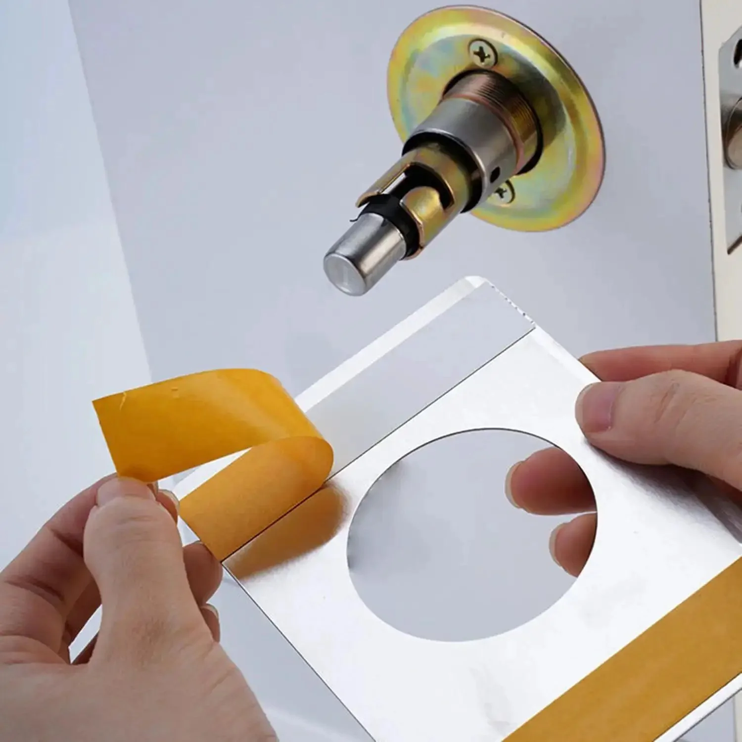 2 Pack Stainless Steel Door Reinforcement Plates For Lever Locks And Door Bolts Backplates Rust Resistant And Weatherproof 13 Cm By 9 Cm Easy Install For Exterior And Interior Doors - Image 3