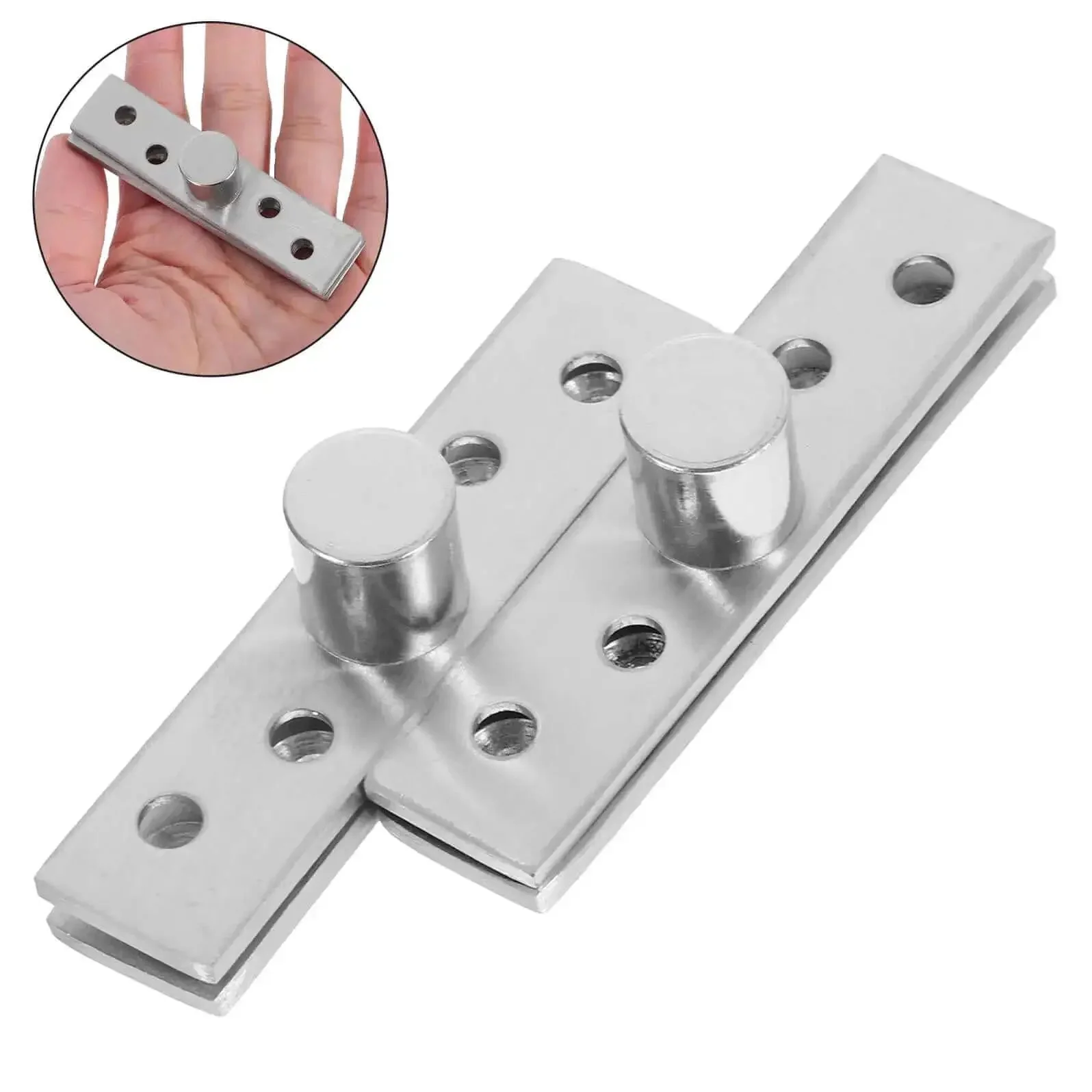 2 Pack Stainless Steel Hidden Pivot Hinges With 360 Degree Rotation For Hidden Doors And Cabinets Heavy Duty Center Shaft Pivot System For Kitchen Cabinets Bookshelves And Secret Door Hardware - Image 2