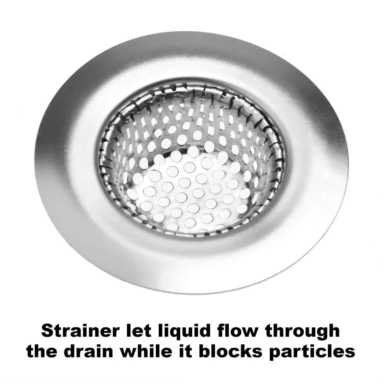 2 Pack Stainless Steel Sink Strainers Two And A Quarter Inch Top One Inch Basket Fits Bathroom Utility Slop Laundry RV Lavatory Hair Catcher Rust Resistant Durable Drain Protection For Daily Use - Image 2