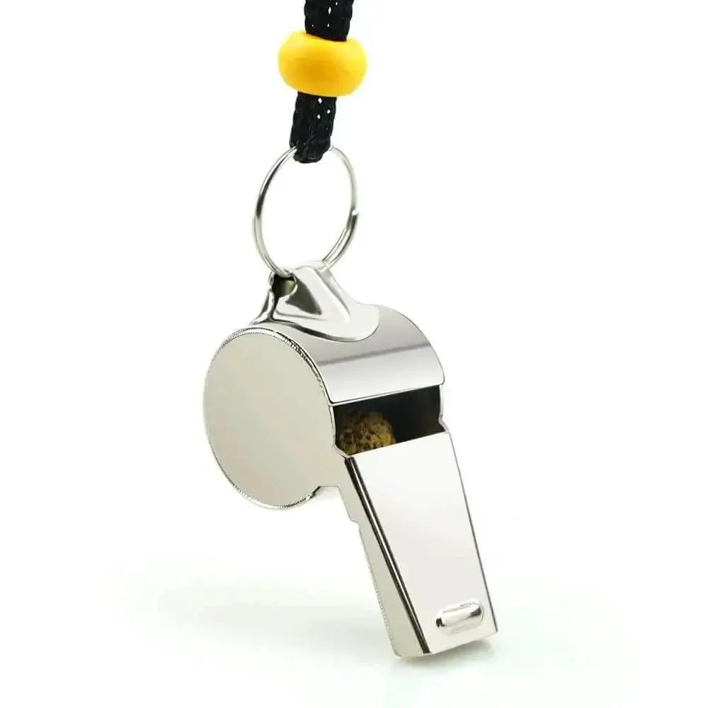2 Pack Stainless Steel Sports Whistles With Lanyards For Coaches Referees And Officials Loud Crisp Sound Reaches Up To 120dB Perfect For Training Games Lifeguards And Field Officials - Image 3