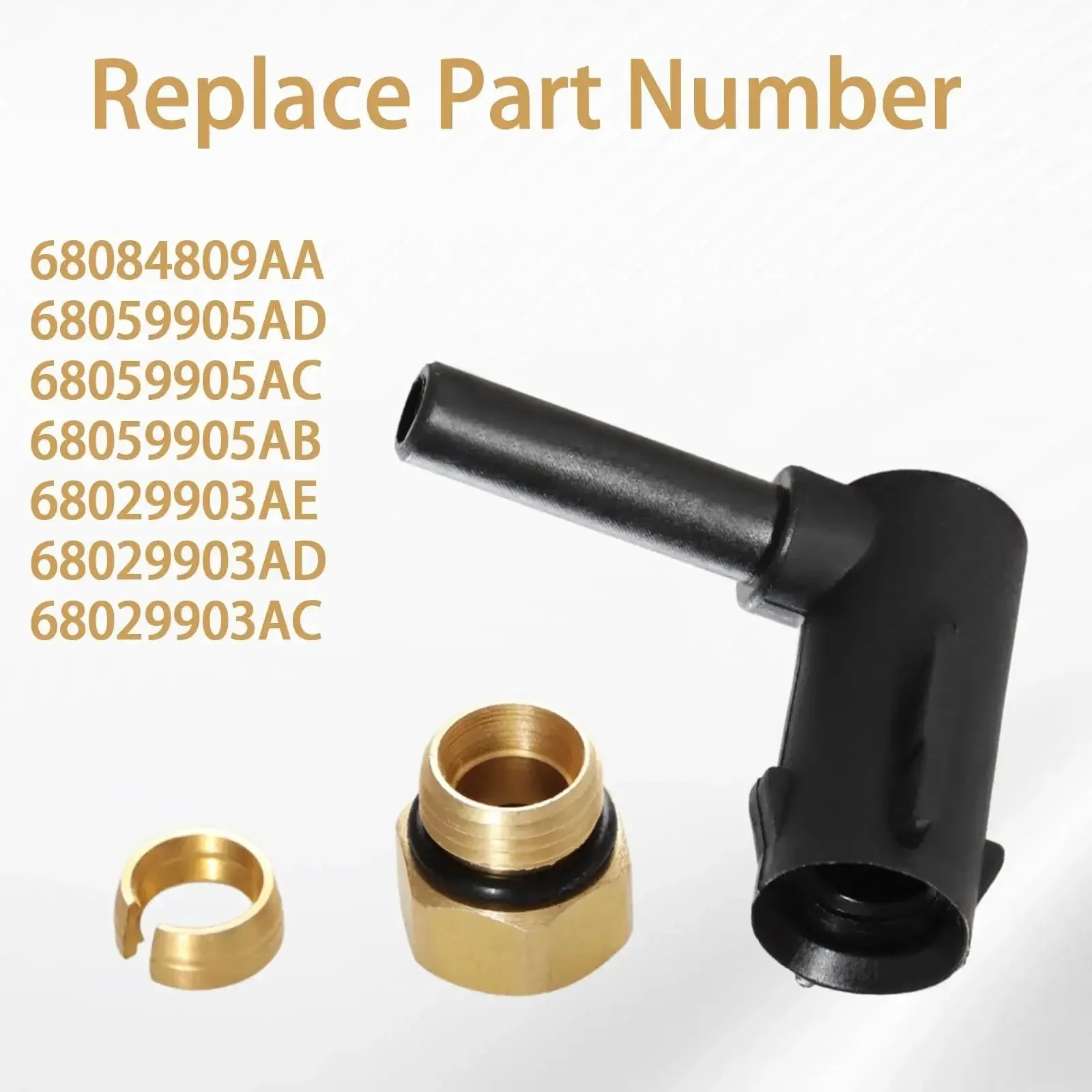 2 Pack Suspension Elbow Air Strut Repair Kit For Jeep Grand Cherokee 2011 To 2020 And Dodge Ram 1500 2011 To 2020 Replace 68084809AA With Brass And ABS Construction Durable Fit Without Hose - Image 5