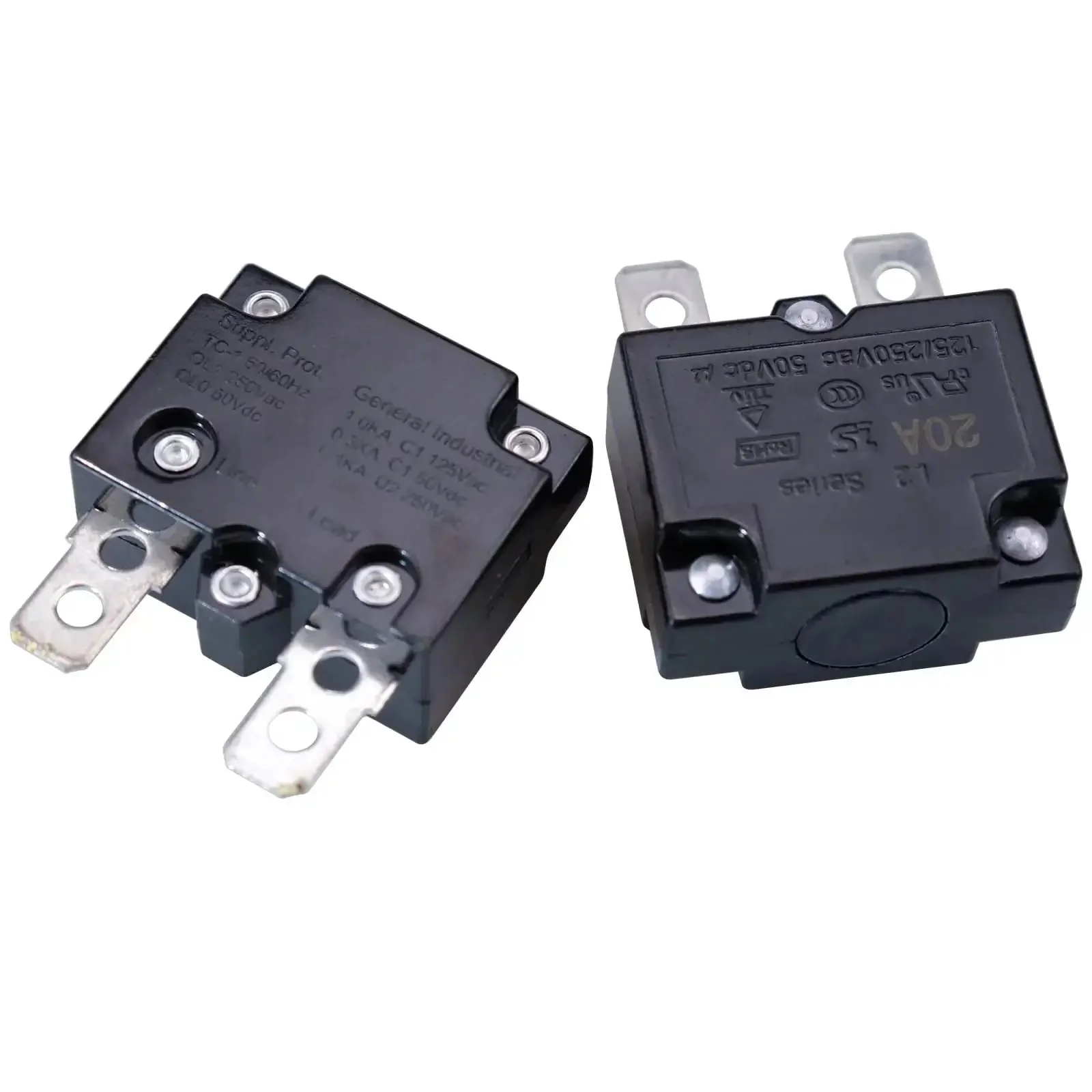 2 Pack Thermal Circuit Breaker 20 Amp Auto Reset Overload Protector For 125 250V AC 50V DC L2 Series Compact Single Pole Switch Pro Grade Current Protection - Image 2