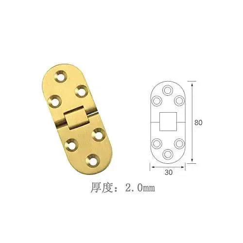 2 Pcs Folding Flip Table Hinge For Sewing And Craft Tables Zinc Alloy With Chrome Plating Finish Round Edge Design Precise Hole Alignment Easy Installation Smooth Operation Heavy Duty And Long Life - Image 2