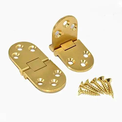 2 Pcs Folding Table Flip Hinge Set Zinc Alloy with Chrome Finish Heavy Duty and Easy Install for Aircraft Style Tables Smooth Open Close Precise Hole Alignment Durable Construction Long Lasting Performance - Image 4