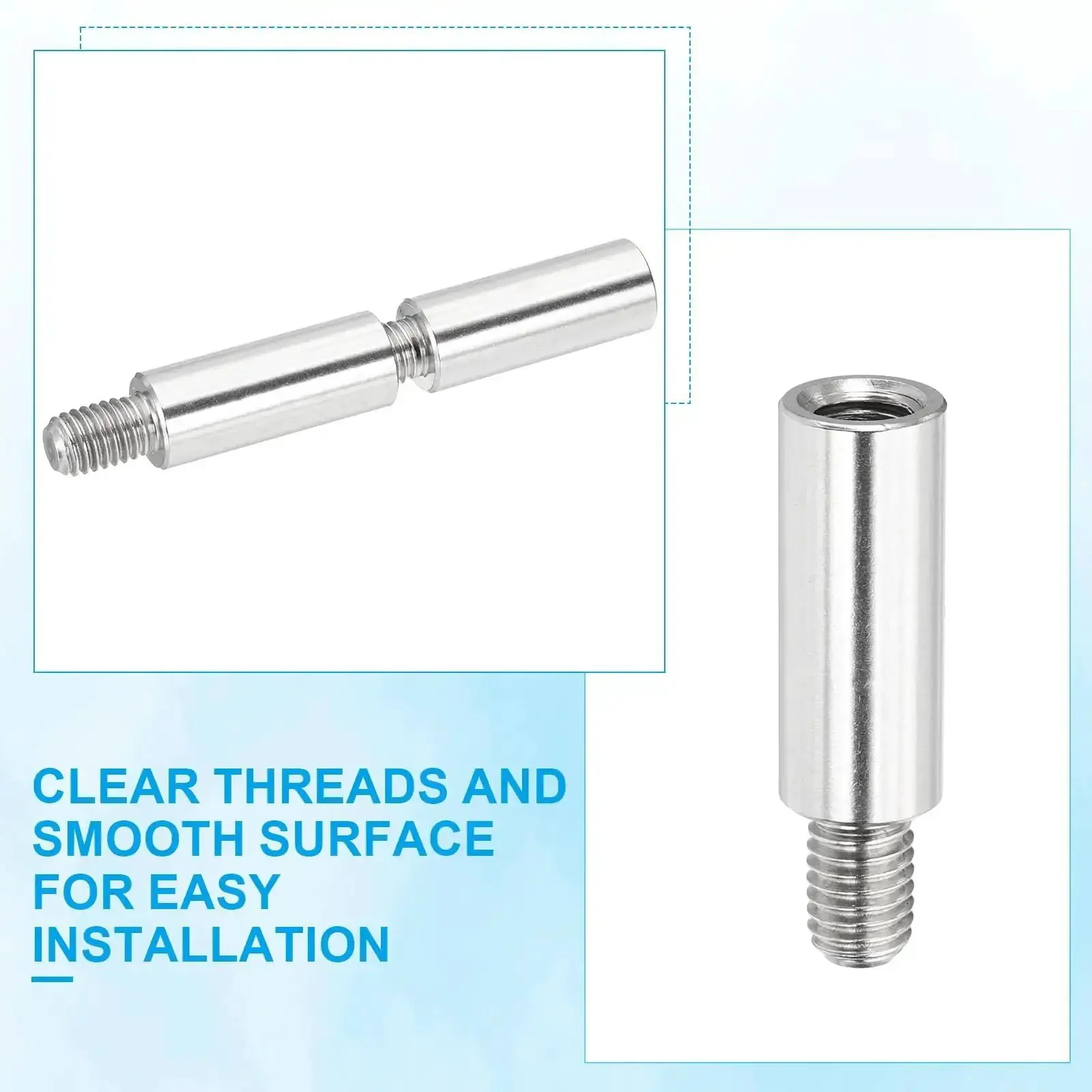 2 Pcs M8x35mm And 12mm Stainless Steel Standoff Extension Posts With Male To Female Thread Adapters, Spacer Kit For PCB Projects, Quadcopter Drone, Computer And Circuit Board Building - Image 4
