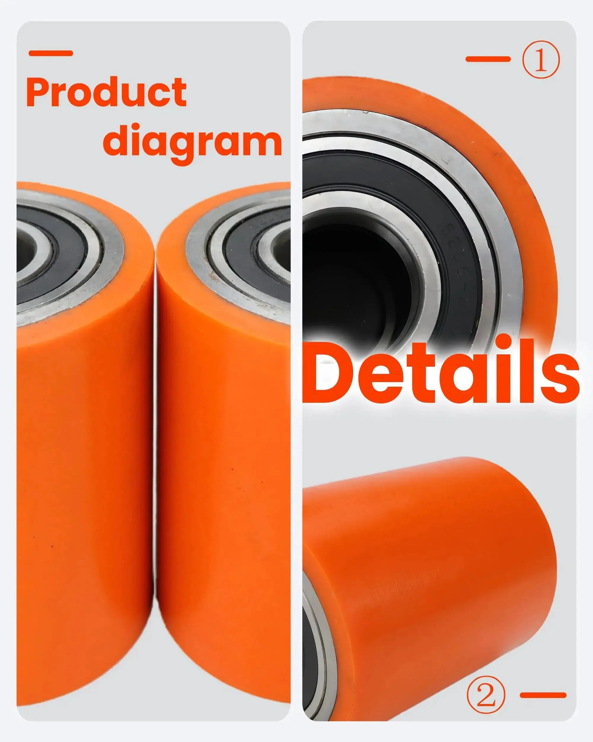 2 Pcs Pallet Jack Wheel Load Kit 8HBW23 Replacement For Electric Pallet Jack Lift Truck Compatible With Model 8HBW23 Beefy Build Durable OEM Quality For Heavy Duty Use - Image 5
