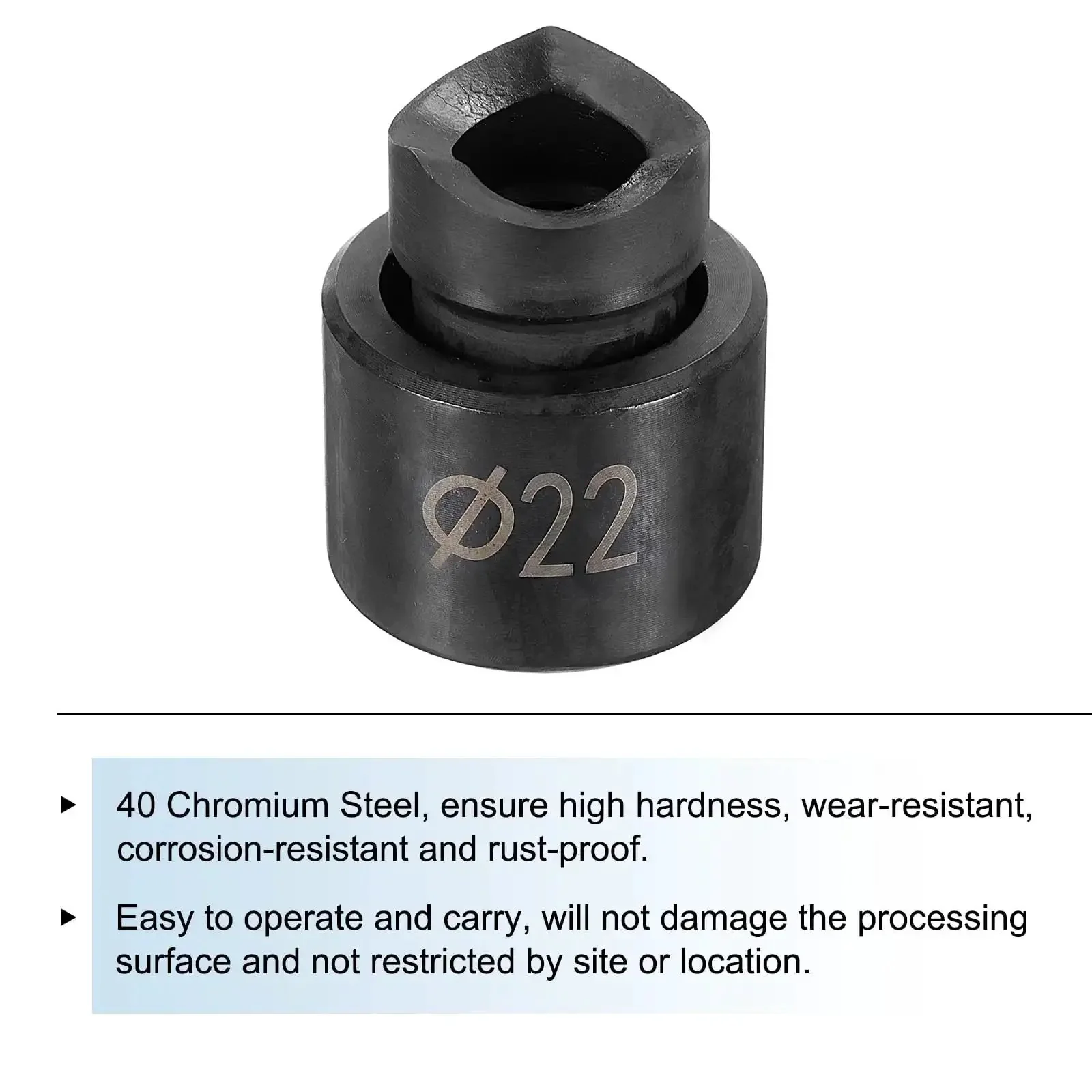 2-Piece Conduit Punch And Die Set, 22mm Hole Cutter, Chrome Steel Manual Knockout Tool For Hydraulic Knockout Driver, Boss-Grade Heavy-Duty Electrical Wiring Cutter Kit With Durable Knockout Punches - Image 3