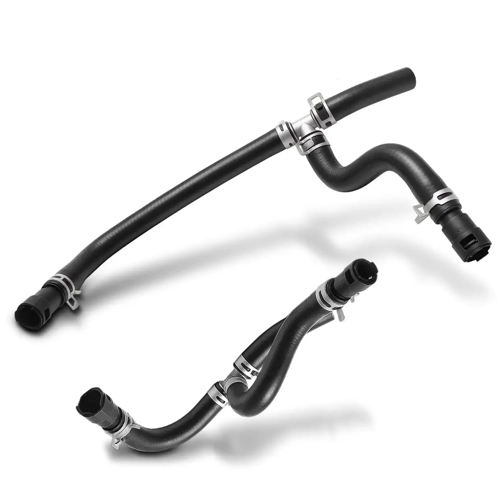 2-Piece Inlet And Outlet HVAC Heater Hose Line Assembly With Clamps For Chevrolet Traverse 2009-2017, GMC Acadia 2007-2017, And Buick Enclave 2008-2017, No-Brainer Install Replacement Hose Kit - Image 2