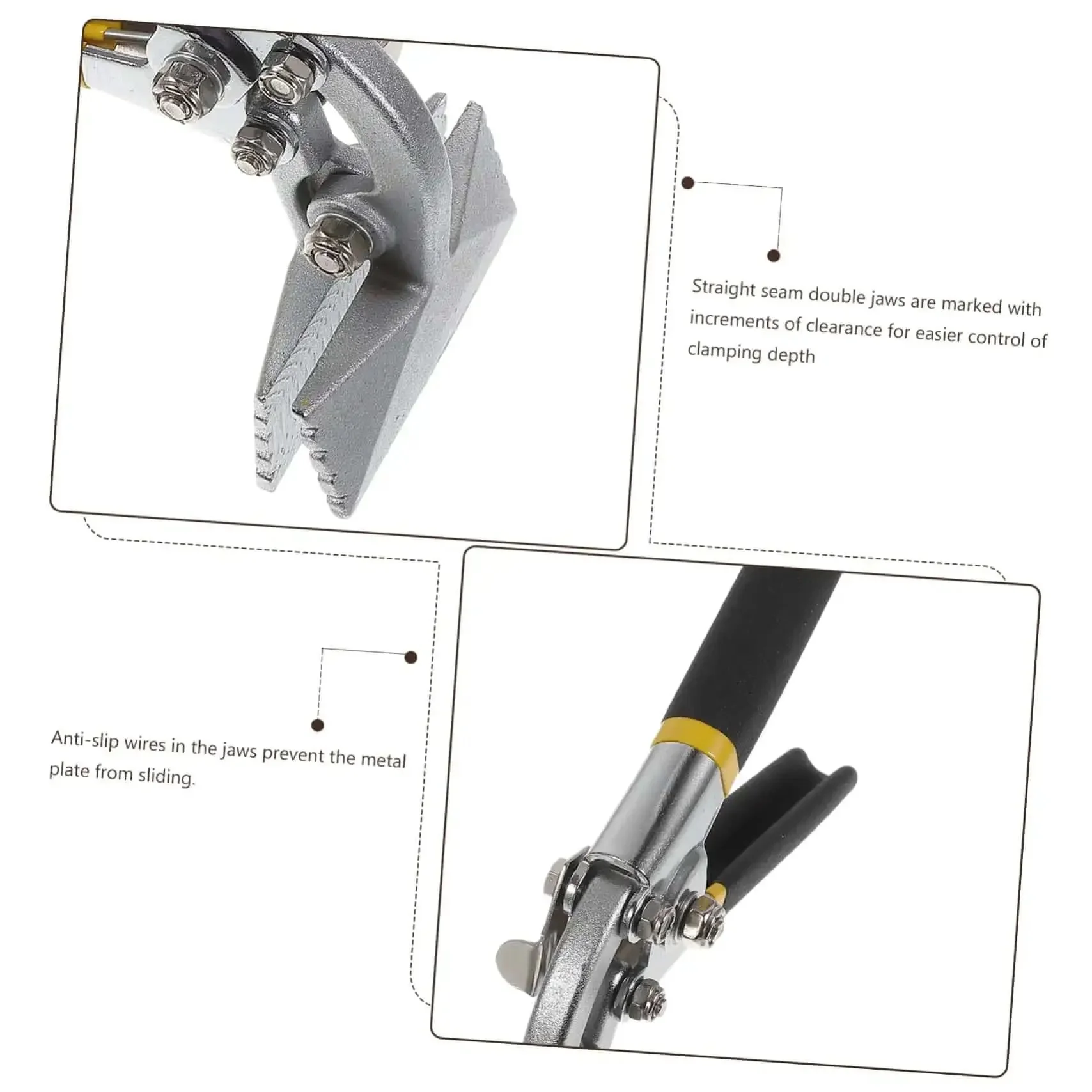 2 Piece Manual Sheet Metal Seamer Set For Edge Forming And Flattening With Duckbill Pliers Hand Tools Pro Grade Metal Bending Fold And Bend Edge Seaming DIY Sheet Metal Work Heavy Duty Great For Auto Body And Workshop - Image 8