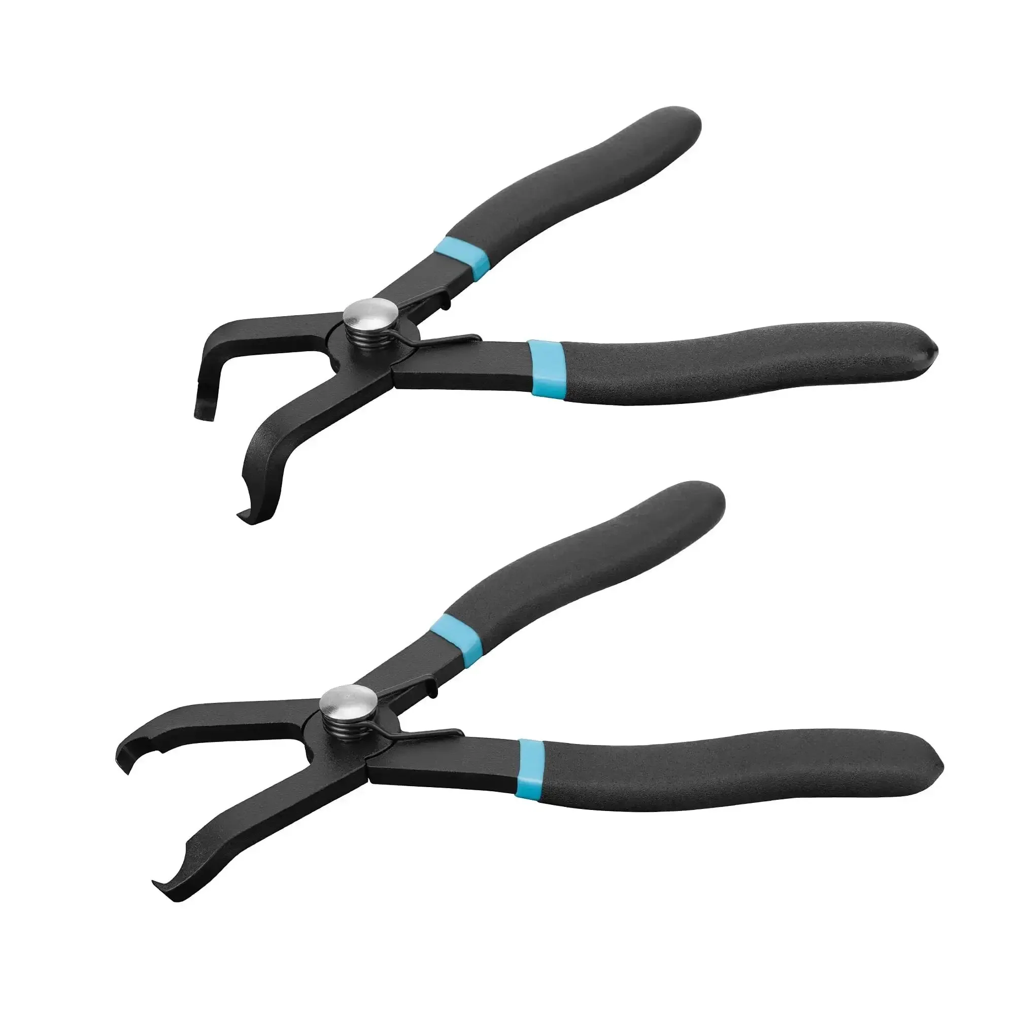 2 Piece Push Pin Pliers Set With Spring Loaded Jaws And 30 Degree And 80 Degree Offset Angles For Easy Trim Fastener Removal Auto Clip Rivet And Plastic Fastener Tool Kit
