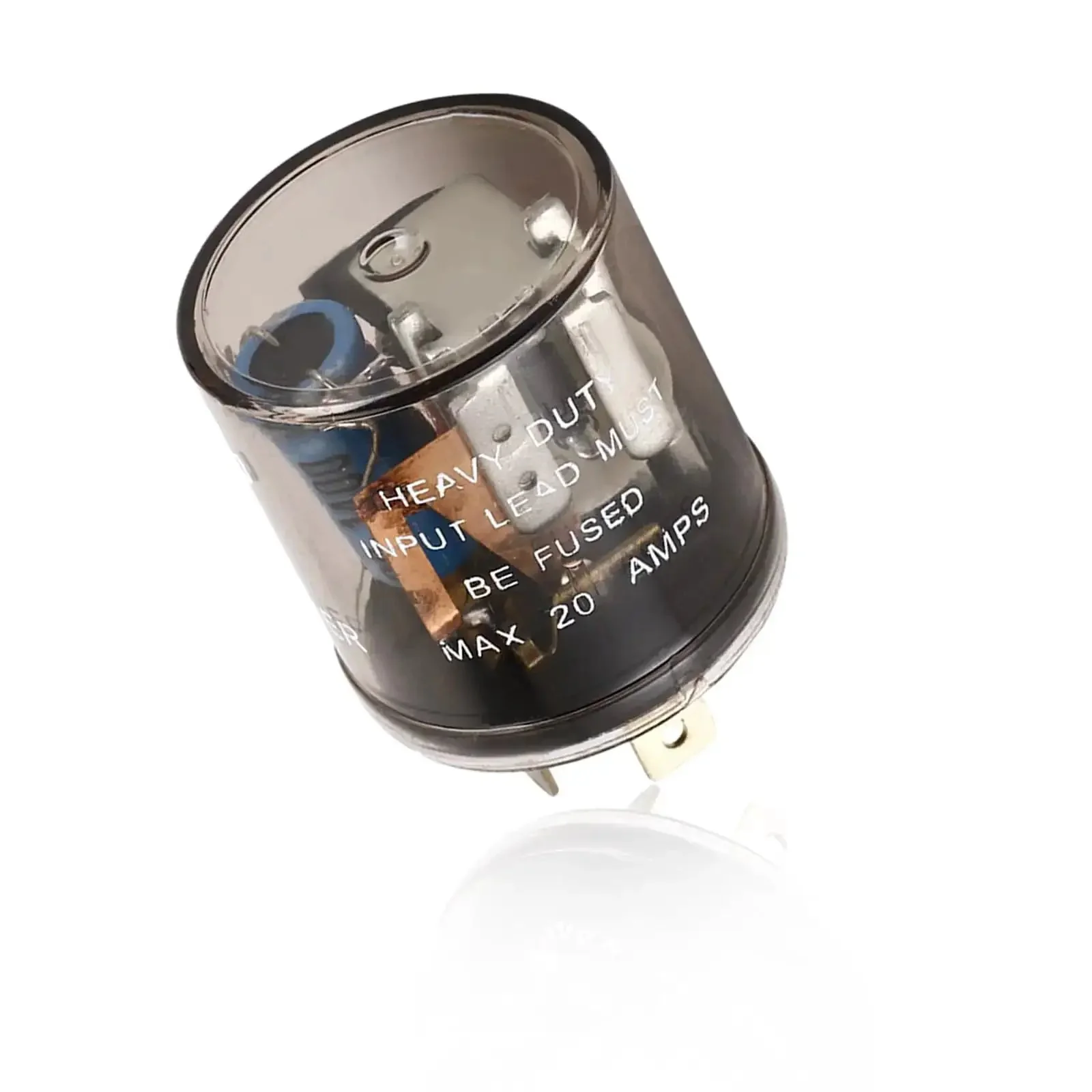 2 Pin 12V LED Flasher Relay For Vehicle Turn Signals Fixes LED Flicker In Cars, Motorcycles And Trucks, Electronic 20A Relay With Copper Coil For Reliable Timing And Long Lasting Signal Performance