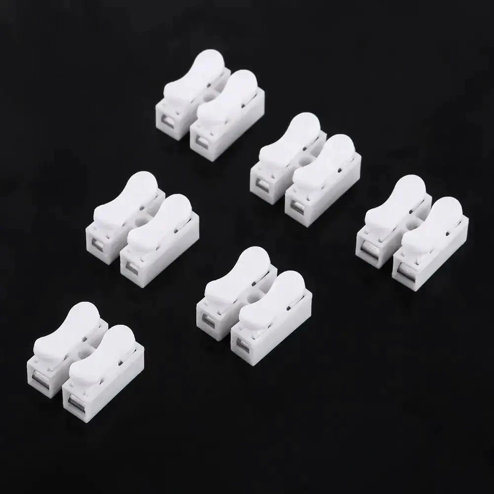 2 Pin Push Wire Connector Kit 100 Pcs 5A White LED Wiring Terminal Clamp Terminal Quick Cable Connector For Electronics Projects No Fuss Easy Plug In Durable Flame Retardant Plastic Shell - Image 5