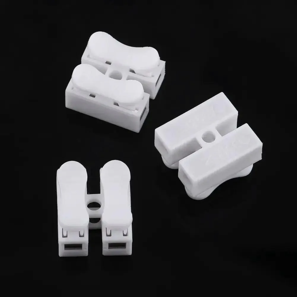 2 Pin Push Wire Connector Kit 100 Pcs 5A White LED Wiring Terminal Clamp Terminal Quick Cable Connector For Electronics Projects No Fuss Easy Plug In Durable Flame Retardant Plastic Shell - Image 6