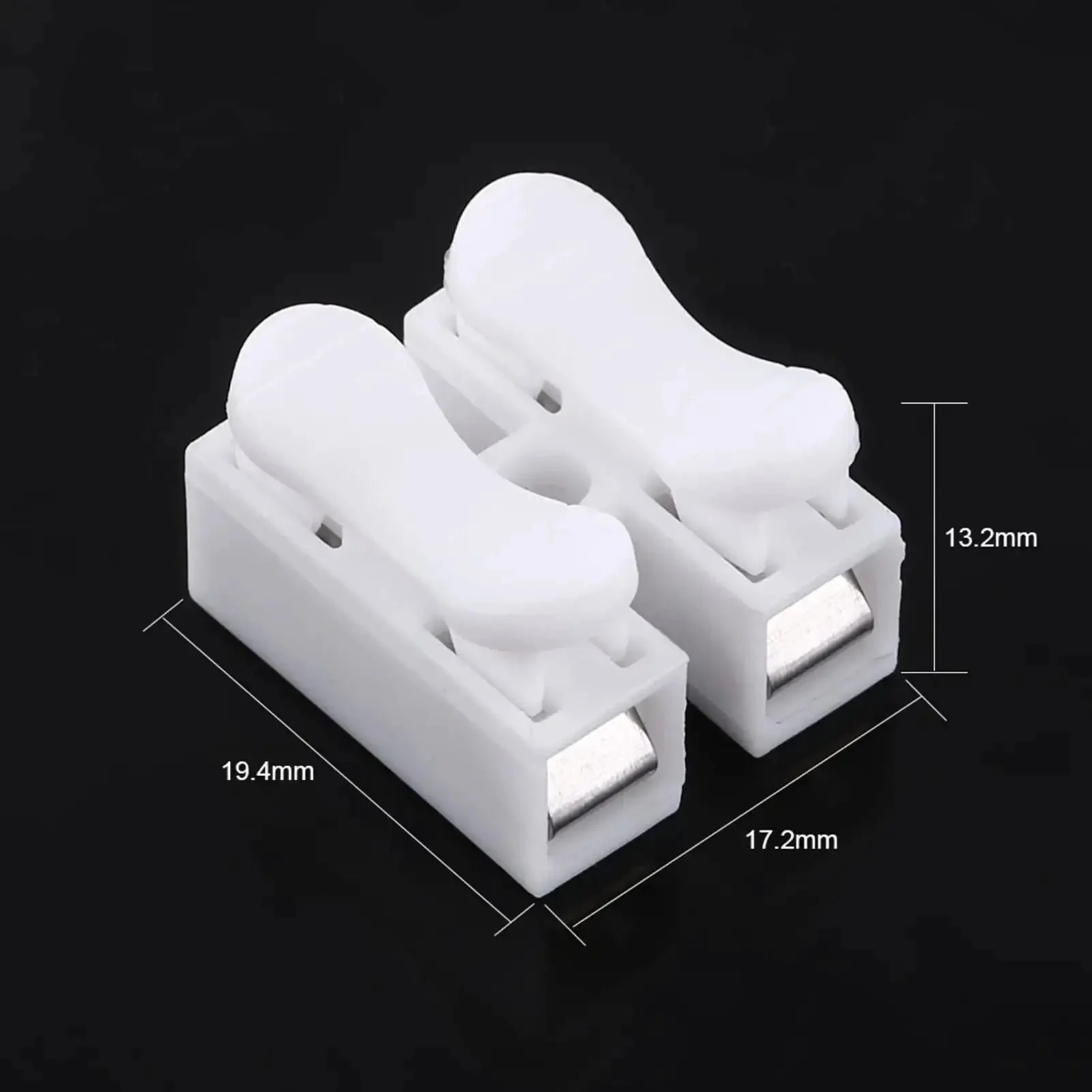 2 Pin Push Wire Connector Kit 100 Pcs 5A White LED Wiring Terminal Clamp Terminal Quick Cable Connector For Electronics Projects No Fuss Easy Plug In Durable Flame Retardant Plastic Shell - Image 8