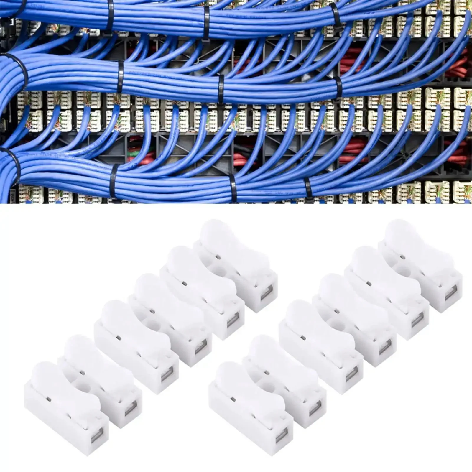 2 Pin Quick Connect Wiring Terminals Kit, 100-Piece Assortment, Easy Snap Splice Connectors For Electricity, Home Appliances, Lighting, And Machinery, High Conductivity Copper Core, Insulated Wire Clamp Kit For Safe, Reliable Electrical Connections - Image 7