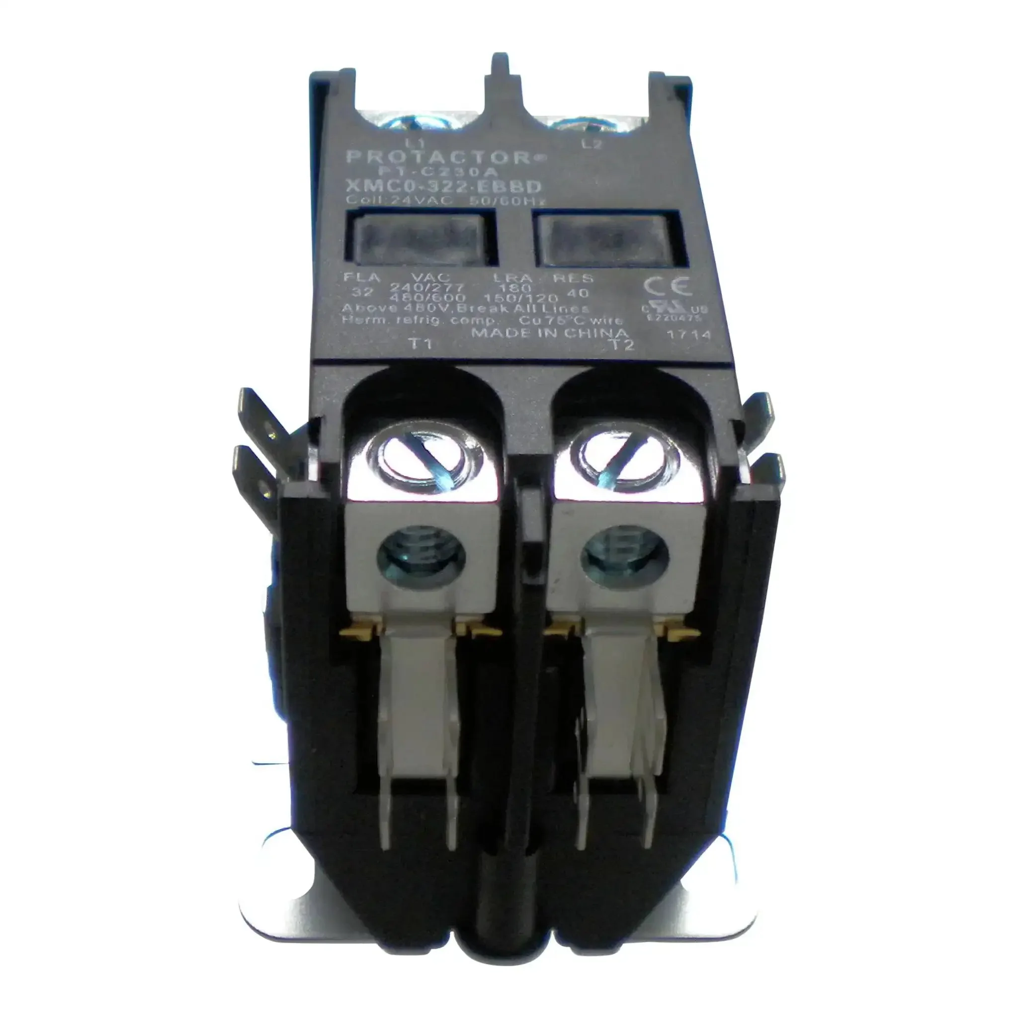 2 Pole 32 Amp Heavy Duty AC Contactor With 24 Volt Coil, UL Listed, Replaces Most Residential 2 Pole Contactors Rated 20 To 30 Amps For Air Conditioners And Heat Pumps, Enclosed Contacts, Heavy Lug Terminals - Image 5