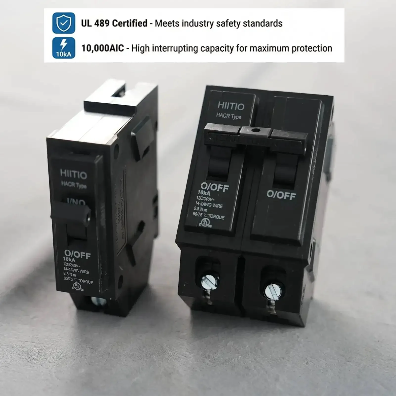 2 Pole 60A Thermal Magnetic Miniature Circuit Breaker Plug In Panel Mount With Tool Free Install And 10KA Breaking Capacity For Residential And Light Commercial MCB UL Listed - Image 6