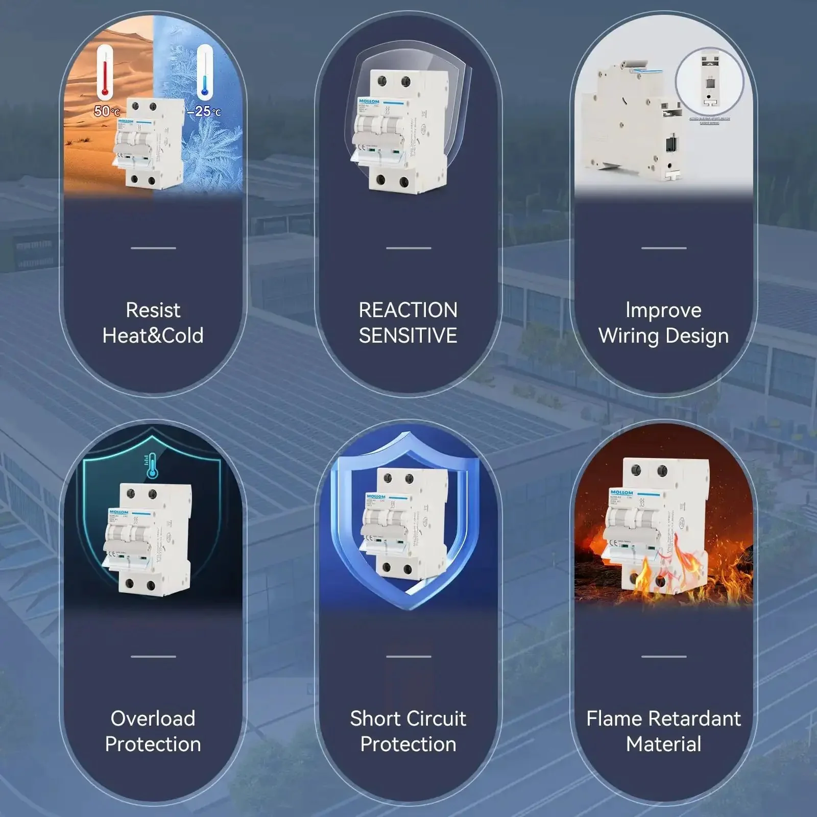 2 Pole Miniature Circuit Breaker 20A C20 6KA Breaking Capacity 110-240V AC Thermal Magnetic Trip Heavy Duty For Solar Systems Home Electrical Panels And RV Setups - Image 2