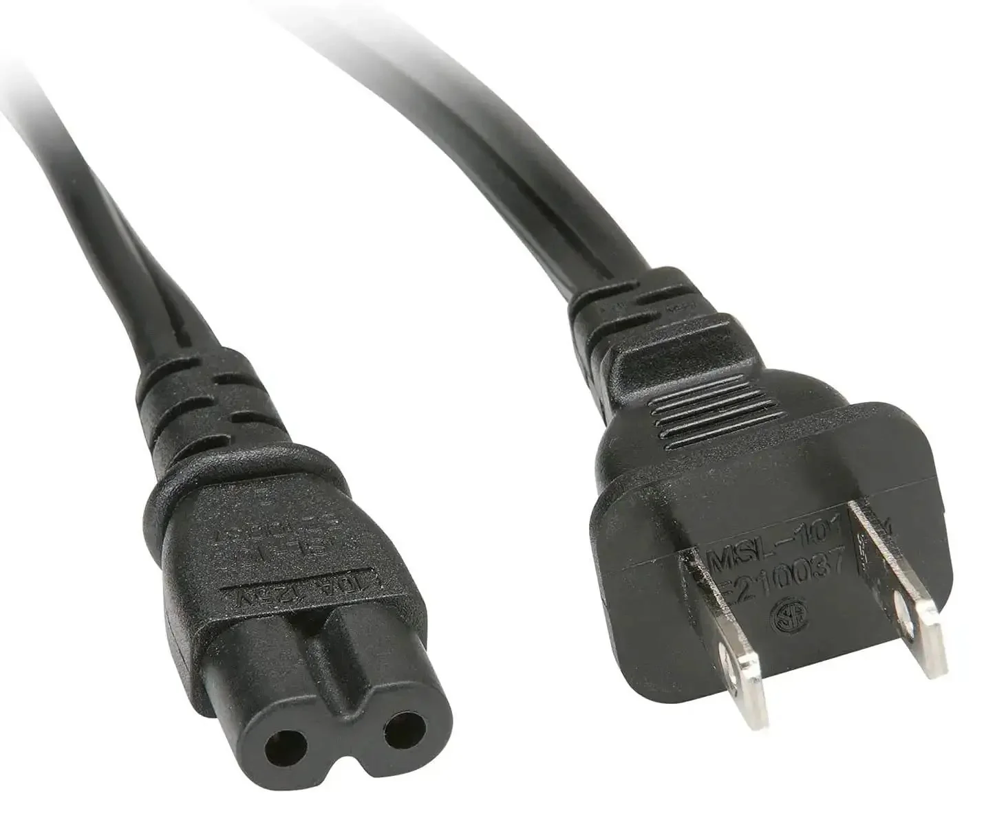 2 Prong Printer Power Cord For Canon PIXMA MP160 And Other Models, 6 Foot Black Figure Eight Dog Bone Style Power Cable, Durable 2 Wire Printer Cable For Home Office