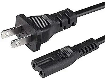 2 Prong Printer Power Cord For Canon PIXMA MP160 And Other Models, 6 Foot Black Figure Eight Dog Bone Style Power Cable, Durable 2 Wire Printer Cable For Home Office - Image 2