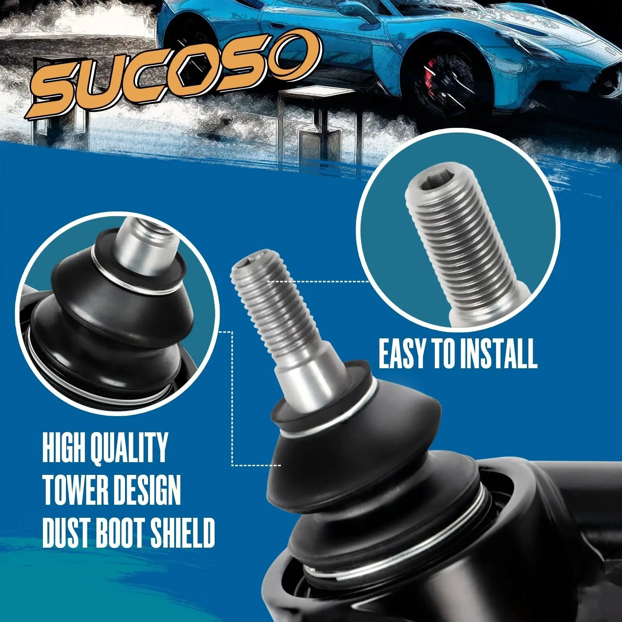 2 To 4 Inch Lift Upper Control Arms With Ball Joints Kit For 2007 To 2018 Chevy Silverado 1500 And GMC Sierra 1500 6 Lug Beefed Up Tubular Chassis Suspension Upgrade Fits Tahoe Yukon Suburban 1500 Replaces OE Stamped Steel Arms - Image 5