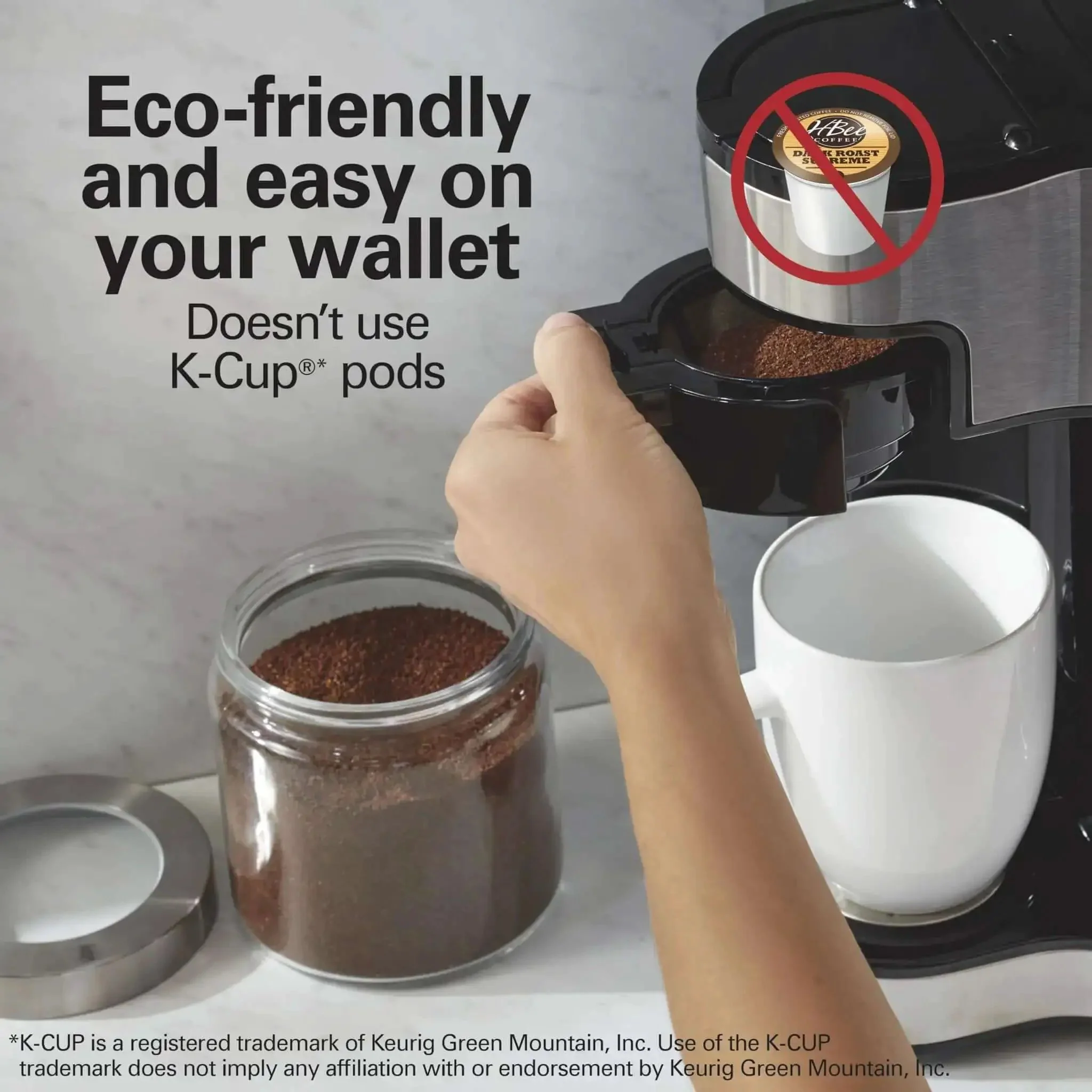 2 Way Programmable Coffee Maker With Single Serve And 12 Cup Glass Carafe Black With Stainless Steel Accents Easy Scoop For Quick Single Cup Or Full Pot Brew And Travel Mug Friendly - Image 6