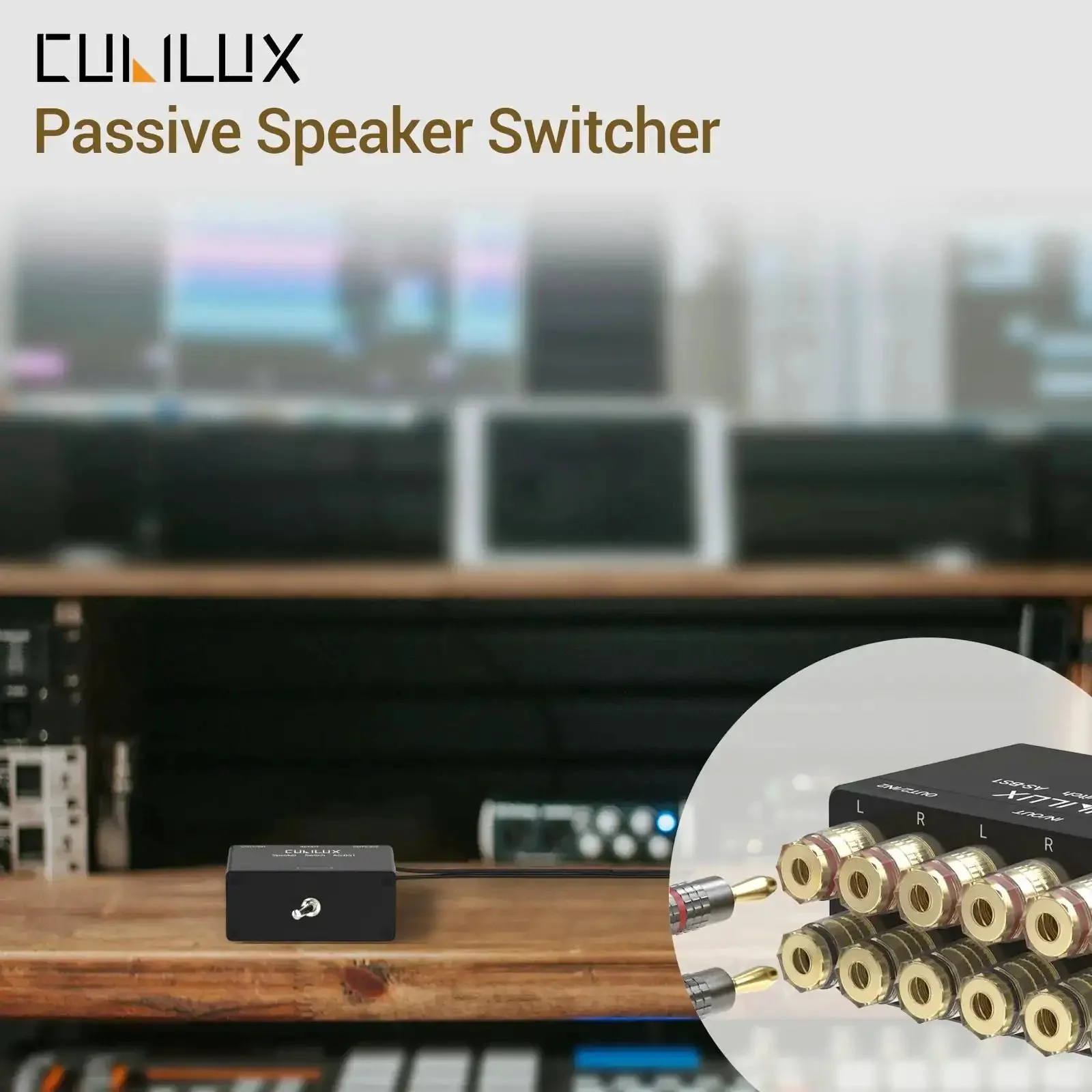 2-Way Speaker Selector Switch Box For A B Amplifier Setup With Banana Plugs, Bidirectional 1-In-2-Out And 2-In-1-Out, Passive High-Fidelity Audio, Minimal Signal Loss, No Power Required - Image 2