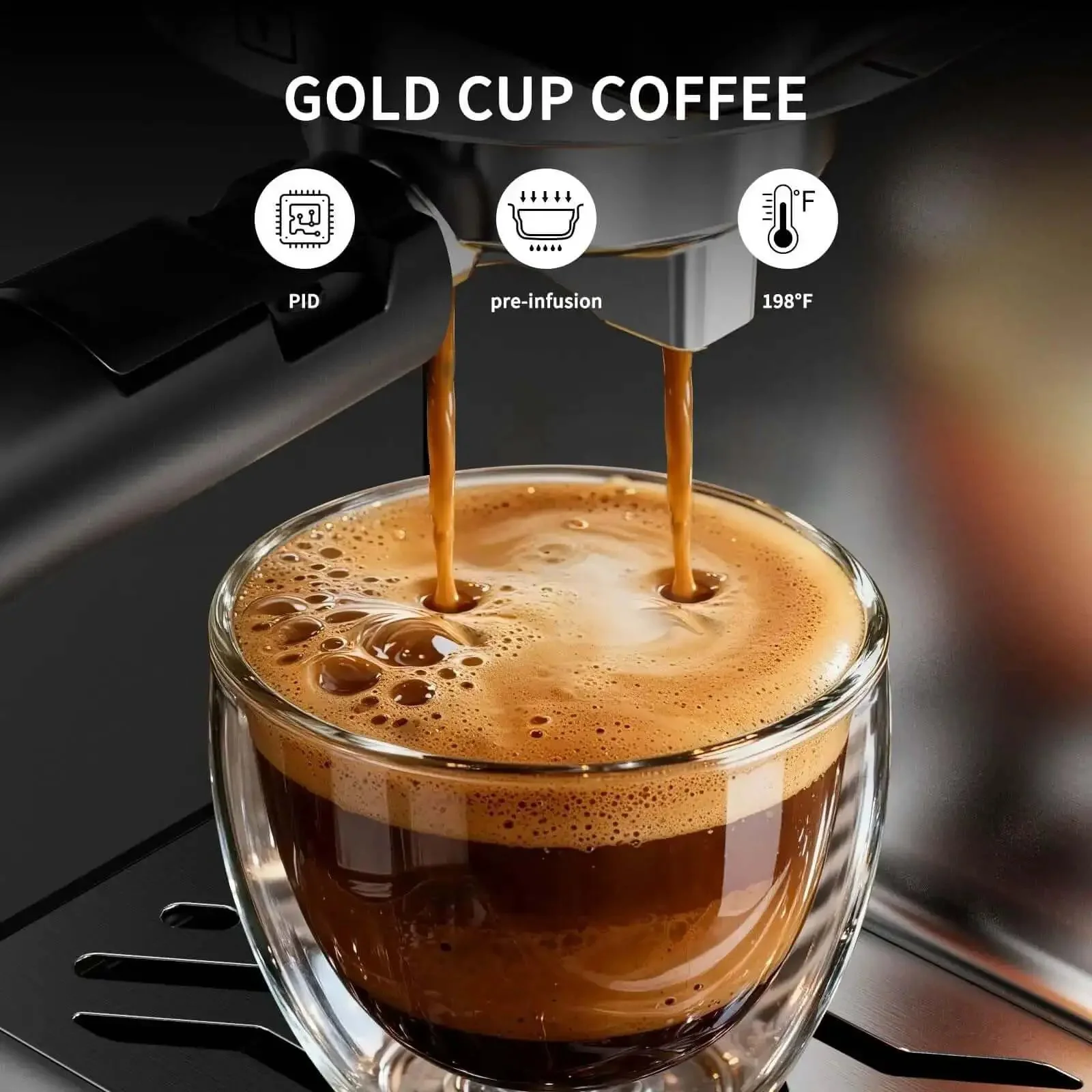 20 Bar Espresso Machine With Hot Brew And Rapid Cold Brew, Stainless Steel Coffee Maker With Milk Frother Steam Wand, 45oz Removable Water Tank, Touchscreen Controls, Elevate Your Home Barista Game With Every Shot, Silver - Image 6
