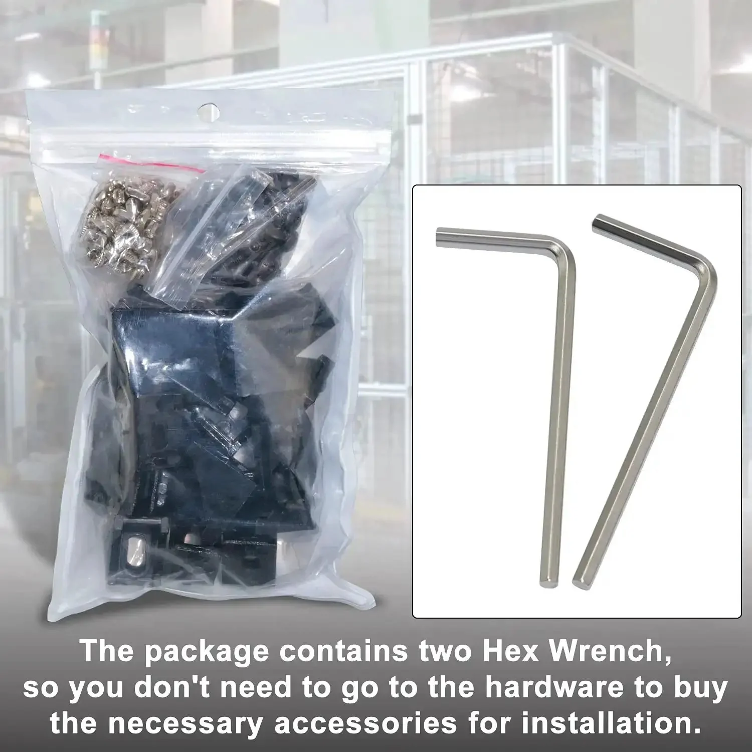 20 Corner Bracket Kit For 2020 Aluminum Extrusion Rails Includes 40 Hex Screws, 40 Slide Nuts, 40 Washers, And 2 Hex Wrenches Sturdy Rust-Resistant Corner Connectors For DIY Frames And Modular Builds - Image 3