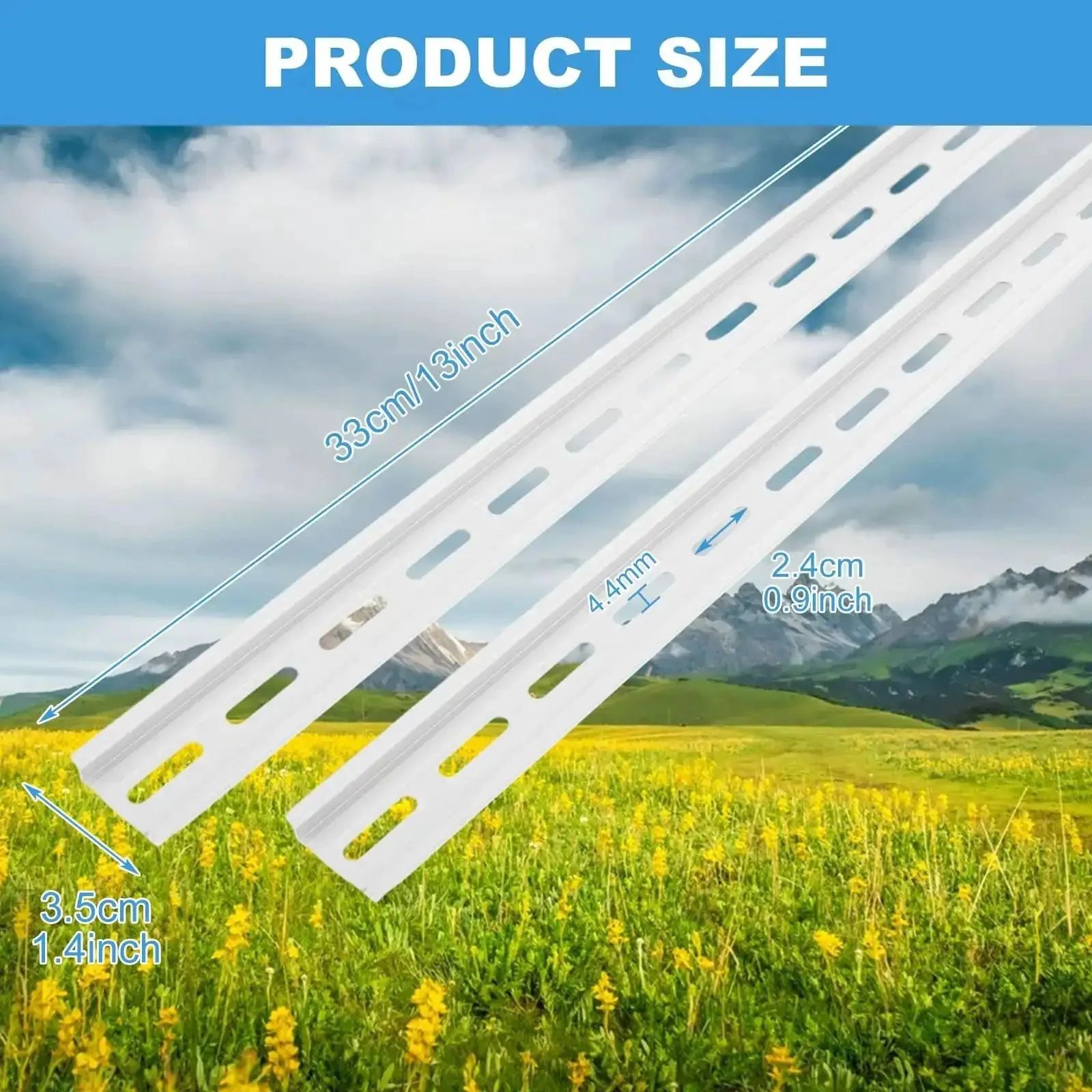 20 Pack 13 Inch Aluminum DIN Rails For Electrical Panels 35mm Wide By 7.5mm High Slotted Carrier For Mounting Equipment RoHS Compliant Tough Pro Grade Industrial DIN Rail Set - Image 7