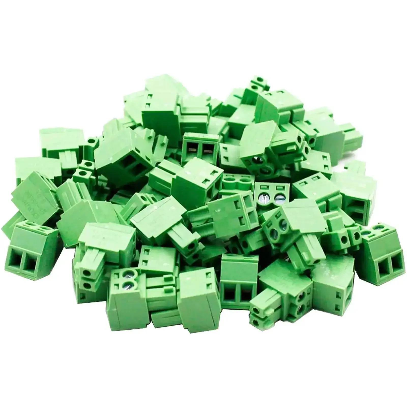 20 Pack 2 Pin KF2EDG 3.81mm Pitch Pluggable PCB Terminal Block Panel Mount Angle Screw Connector Socket For DIY Electronics Projects AC 300V 10A Rated PA66 High Temp Plastic - Image 2