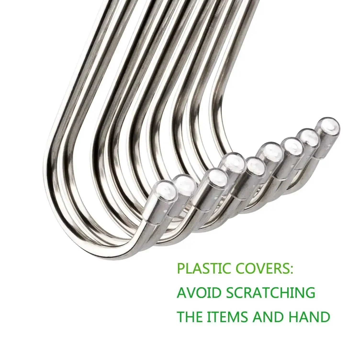 20 Pack 3.4 Inch Stainless Steel S Shaped Hooks Heavy Duty Hangers For Kitchen Workshop Bathroom Garden Multi Purpose Use For Towels Bags Coats Tools And More - Image 4