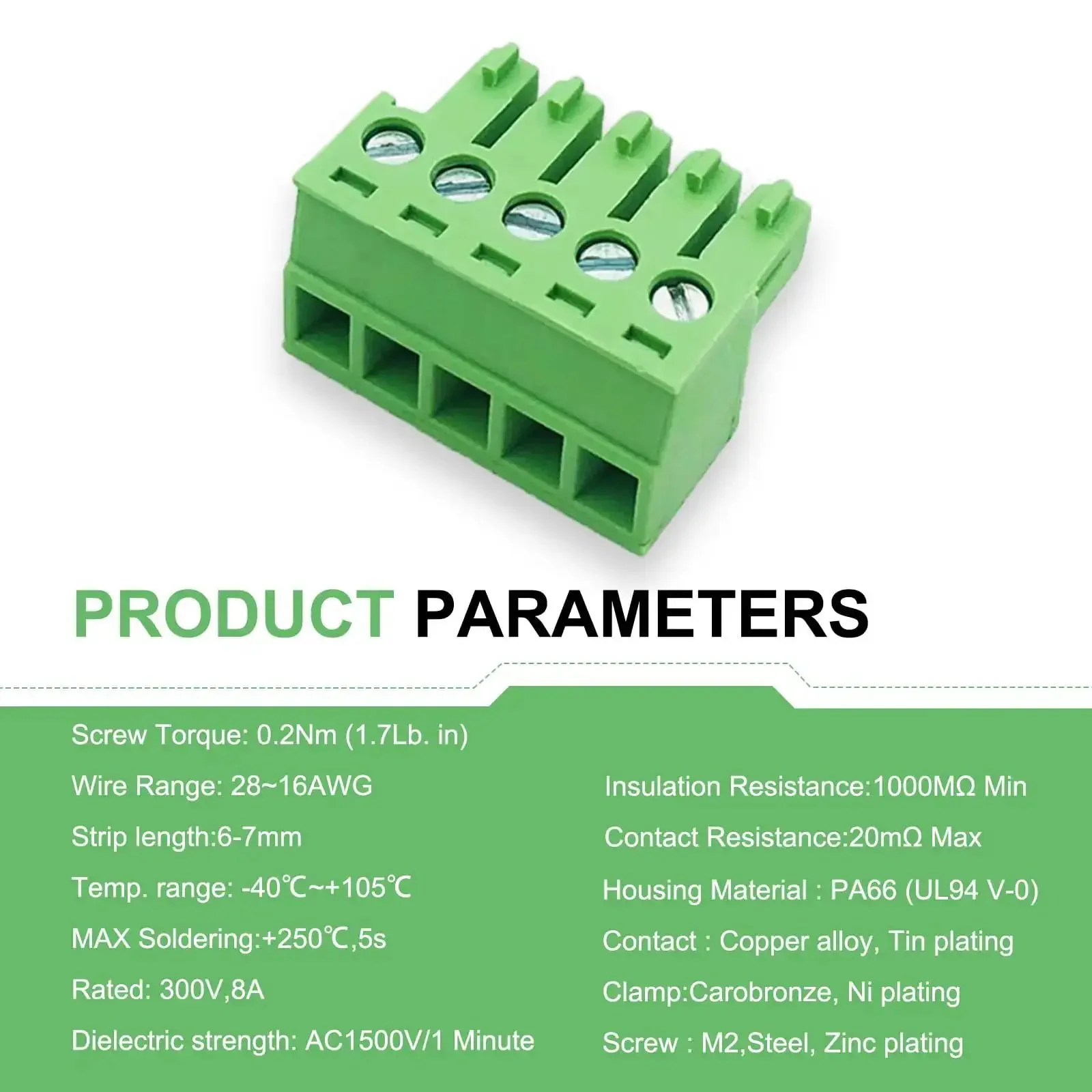20 Pack 3.81mm 3 Pin Quick Connector PCB Screw Terminal Block Plug For 28 To 16 AWG Cable Easy Screw Wiring No Solder Required Durable Terminal Connector Kit For DIY Projects - Image 8