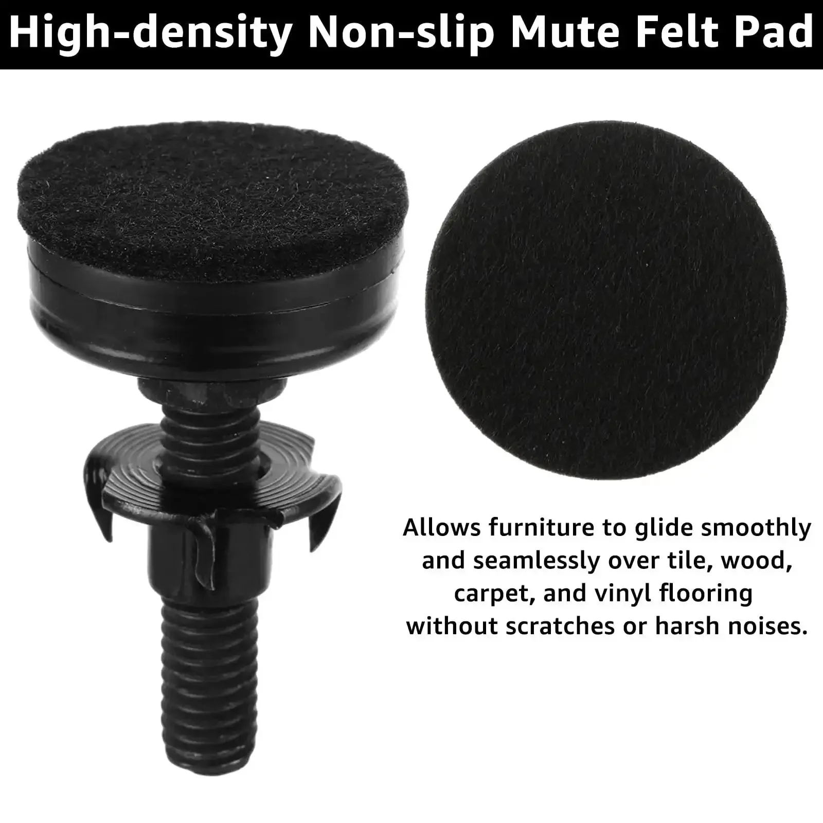 20 Pack Adjustable Furniture Leveling Feet Three Eighths Inch 16 Thread Heavy Duty Table Leg Levelers With T Nut Bolts For Chairs Cabinets Sofas Workbenches And Other Furniture Legs Easy Leveling For Home Office Or Workshop - Image 6