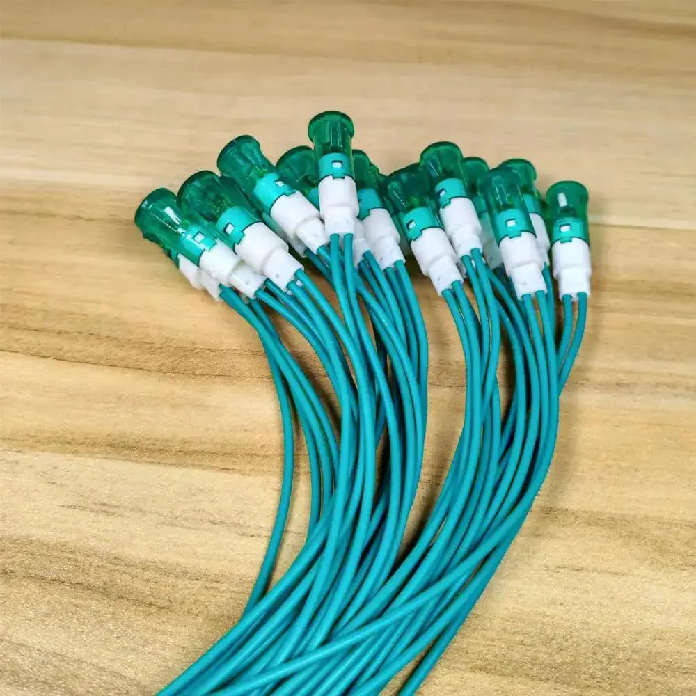 20 Pack Green LED Indicator Lights 10mm Dope Energy Saving LEDs For AC DC 12 24V 0.5W High Brightness Long Life Over 20000 Hours Square Mounting Hole 10mm Easy Keyhole Slot Installation - Image 3