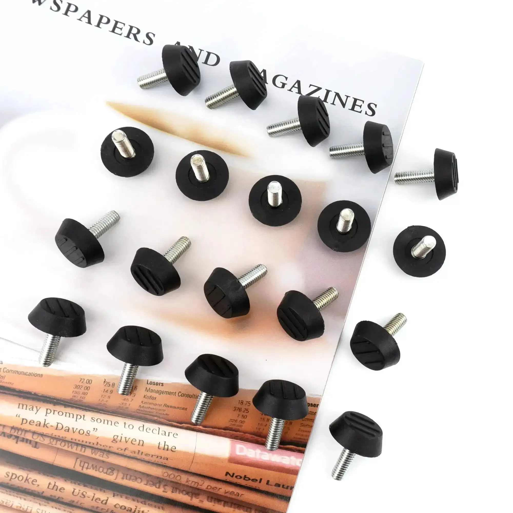 20 Pack M6 Thread Patio Levelers For Adjustable Furniture Feet For Garden Chairs Tables Cabinets And Bar Stools Screw In Leveling Feet With Slip Resistant Bottom And Durable Metal Construction - Image 2