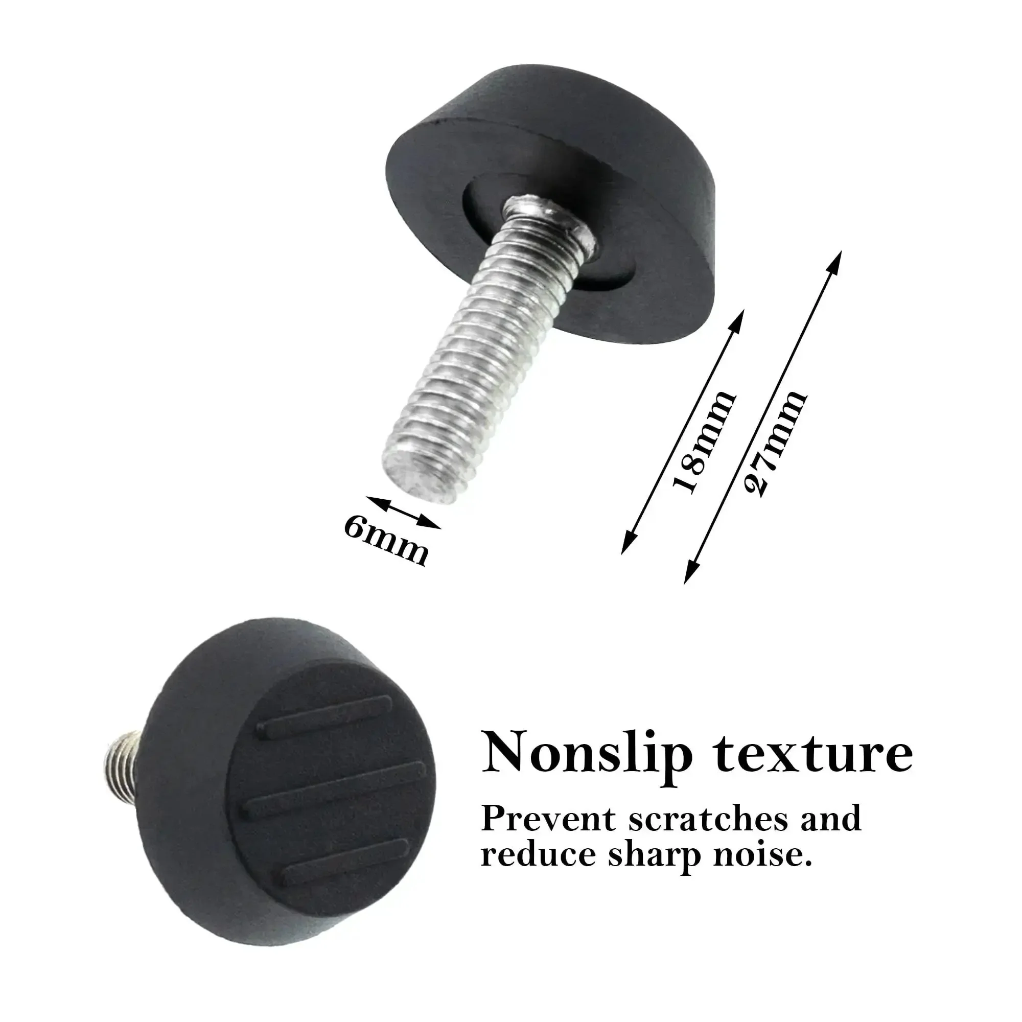 20 Pack M6 Thread Patio Levelers For Adjustable Furniture Feet For Garden Chairs Tables Cabinets And Bar Stools Screw In Leveling Feet With Slip Resistant Bottom And Durable Metal Construction - Image 4