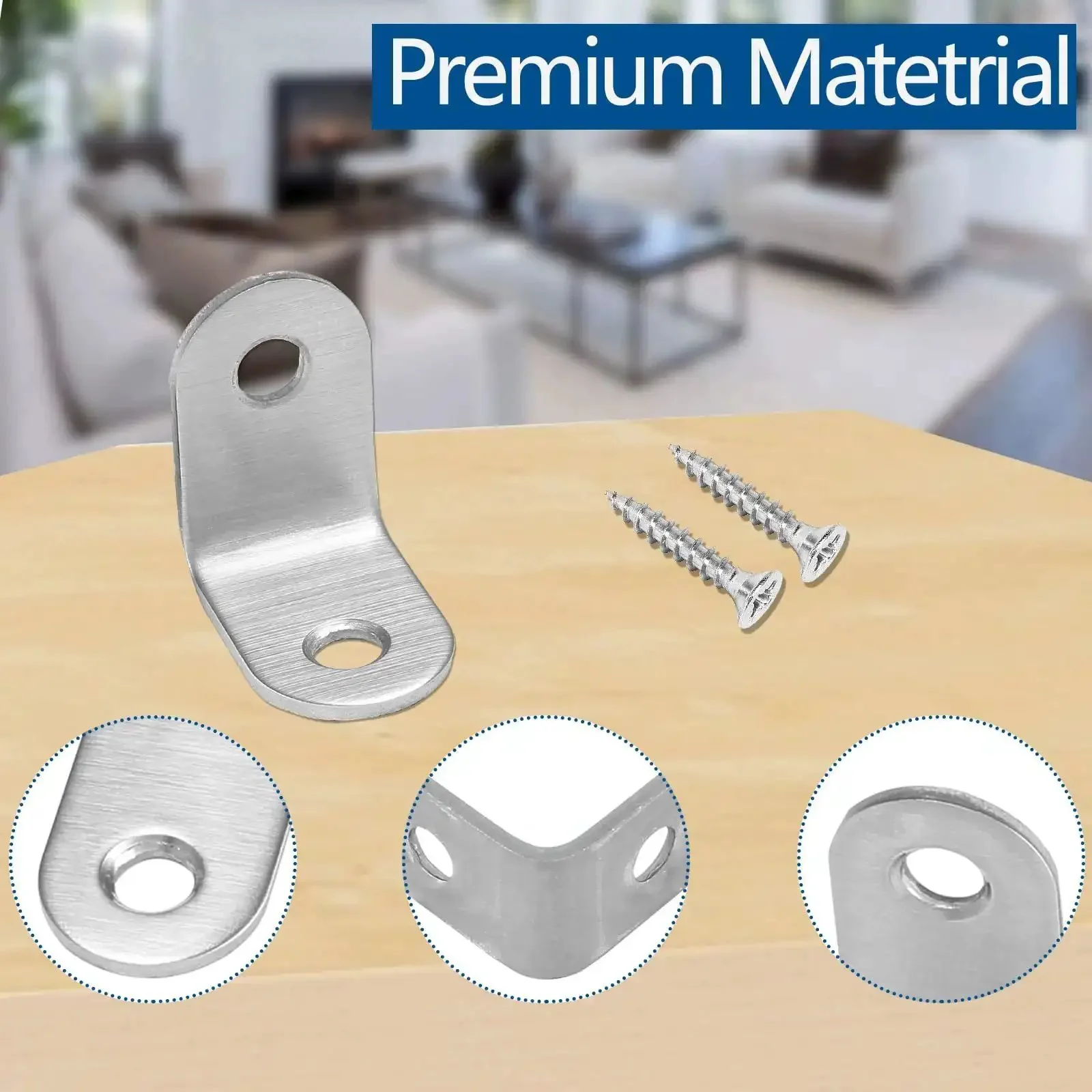 20 Pack Stainless Steel L Shaped Corner Braces 1 Inch By 1 Inch Right Angle Fasteners For Wood Furniture Cabinets Drawers Bed Frames And Chairs Beefy Steel Construction For Durable Joint Support In Furniture Projects Like Shelves - Image 6