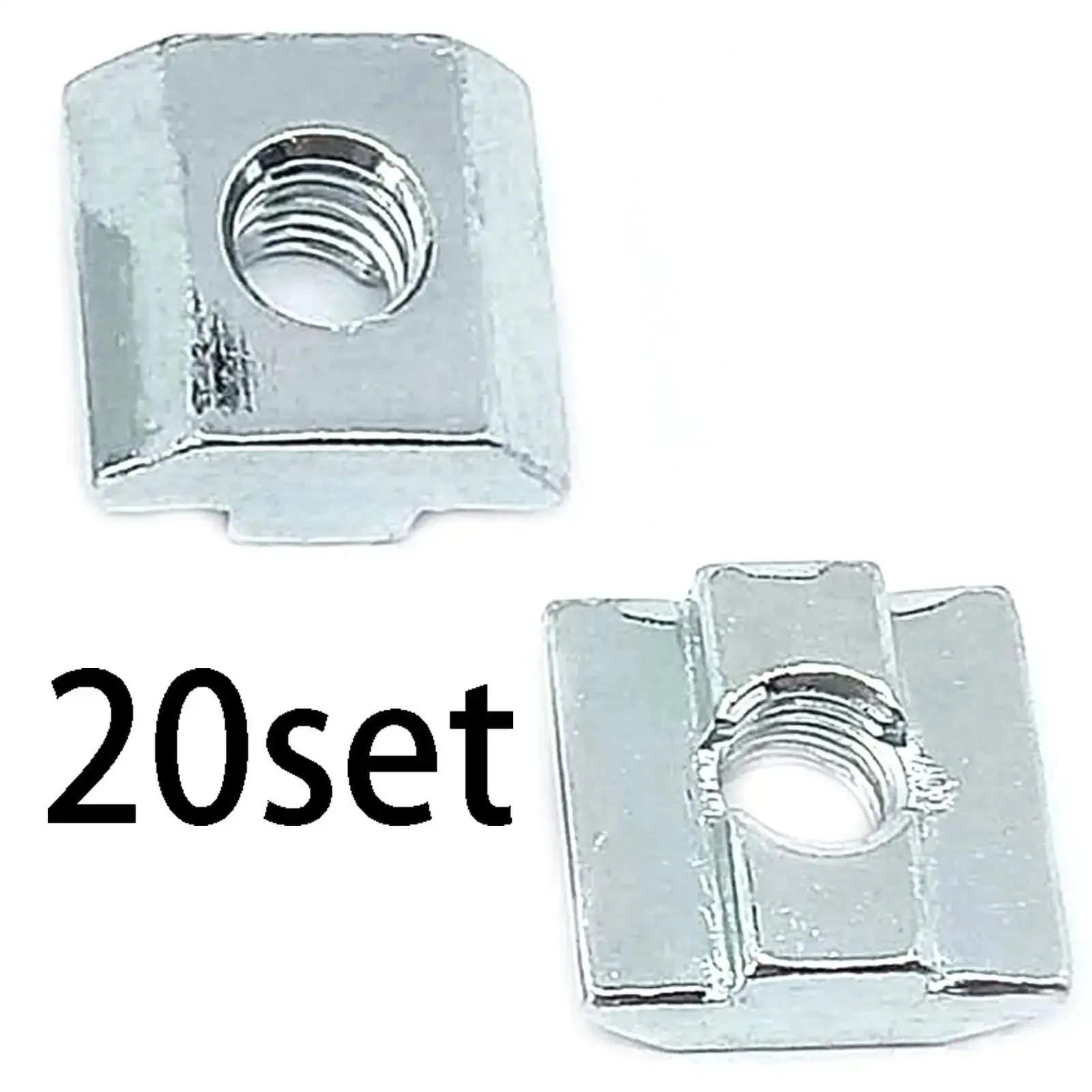 20 Pack T Nuts Sliding Slot Nuts For 40 Series Aluminum Extrusions M8 Threaded Slide Fit 4040 Profiles Durable Zinc Nickel Plated Hardware For DIY Builds And Industrial Projects - Image 5