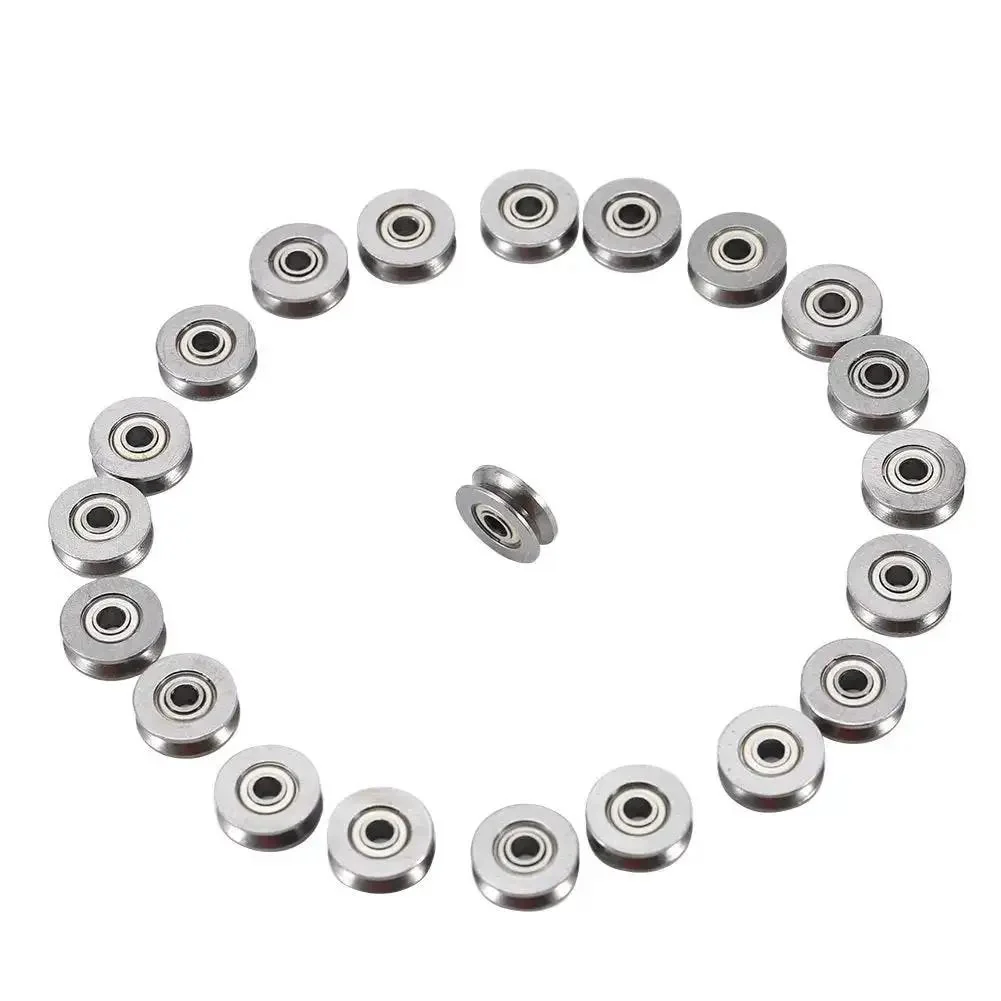 20 Pack V Groove Ball Bearings V623ZZ 3x12x4mm Double Shielded Pro Grade Mini Rail Guides For Linear Motion Systems CNC Rails And Track Projects Durable Carbon Steel Construction - Image 8